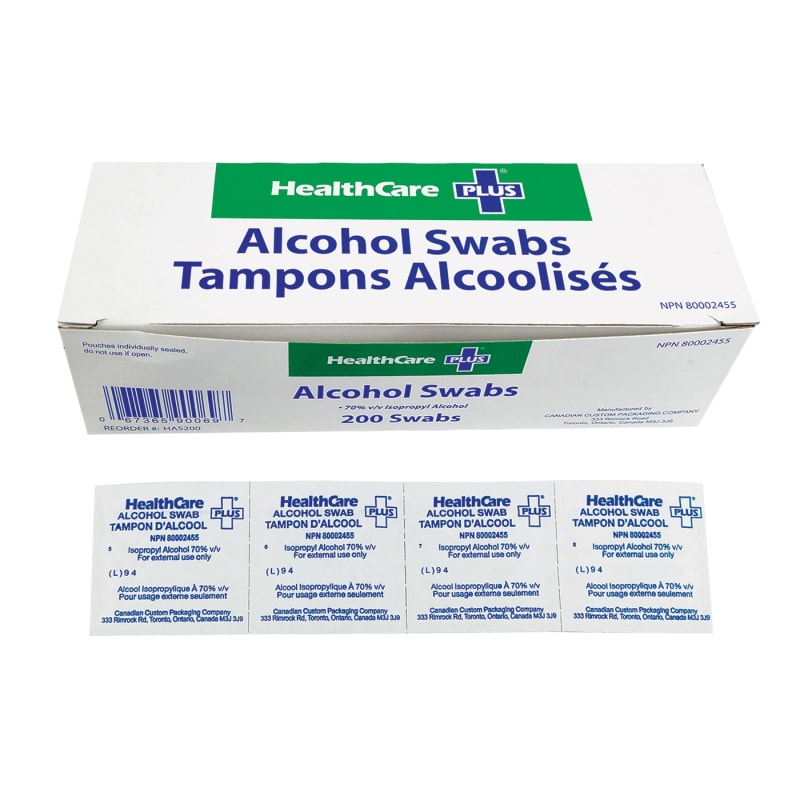 Medical supplies store alcohol wipes