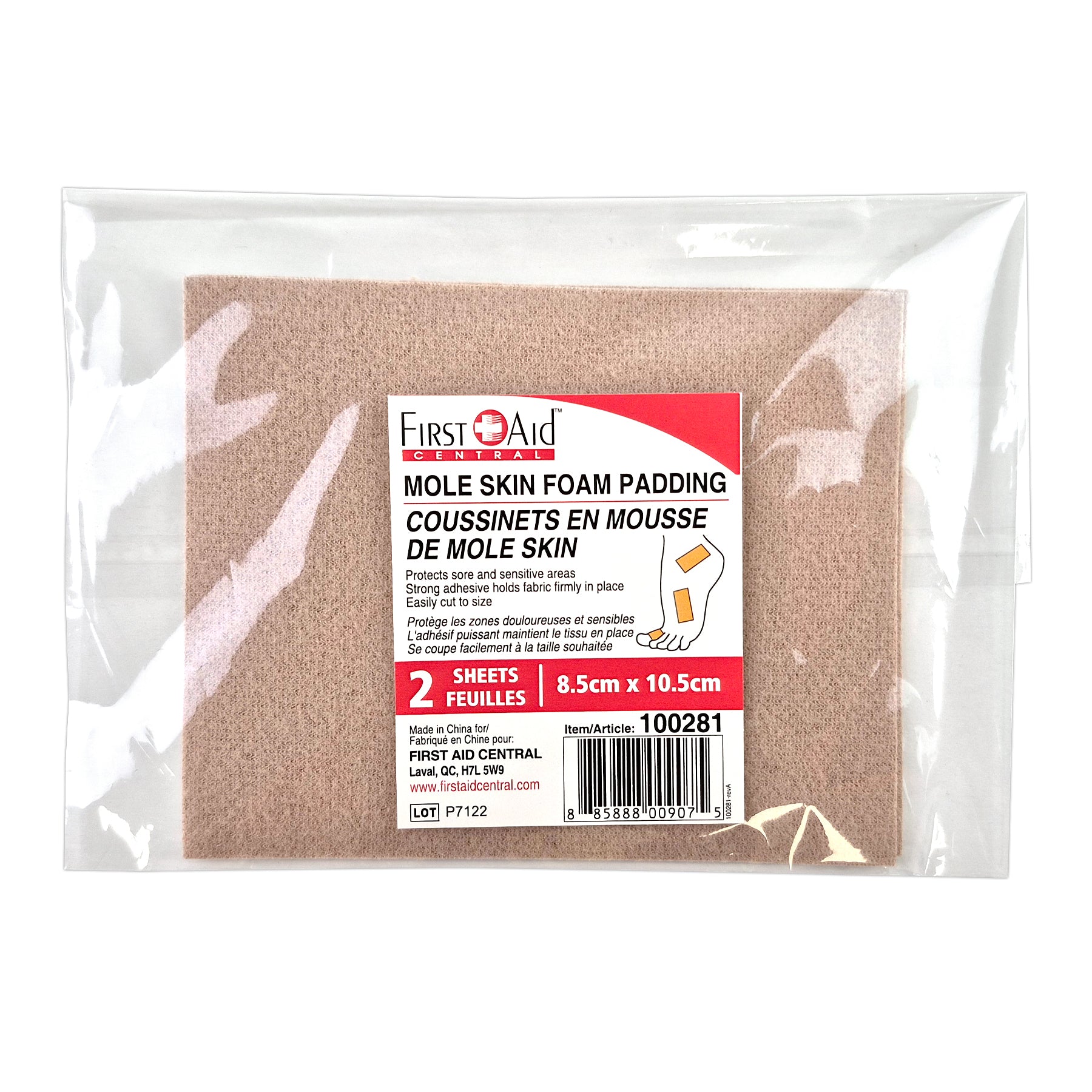 Mole Skin, 2 sheets per bag