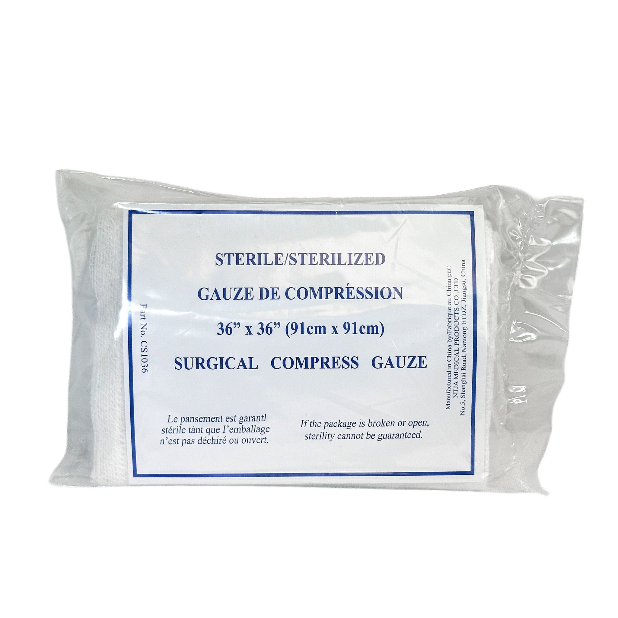 Gauze Compress, Sterile - 91.4 x 91.4cm (36" x 36")