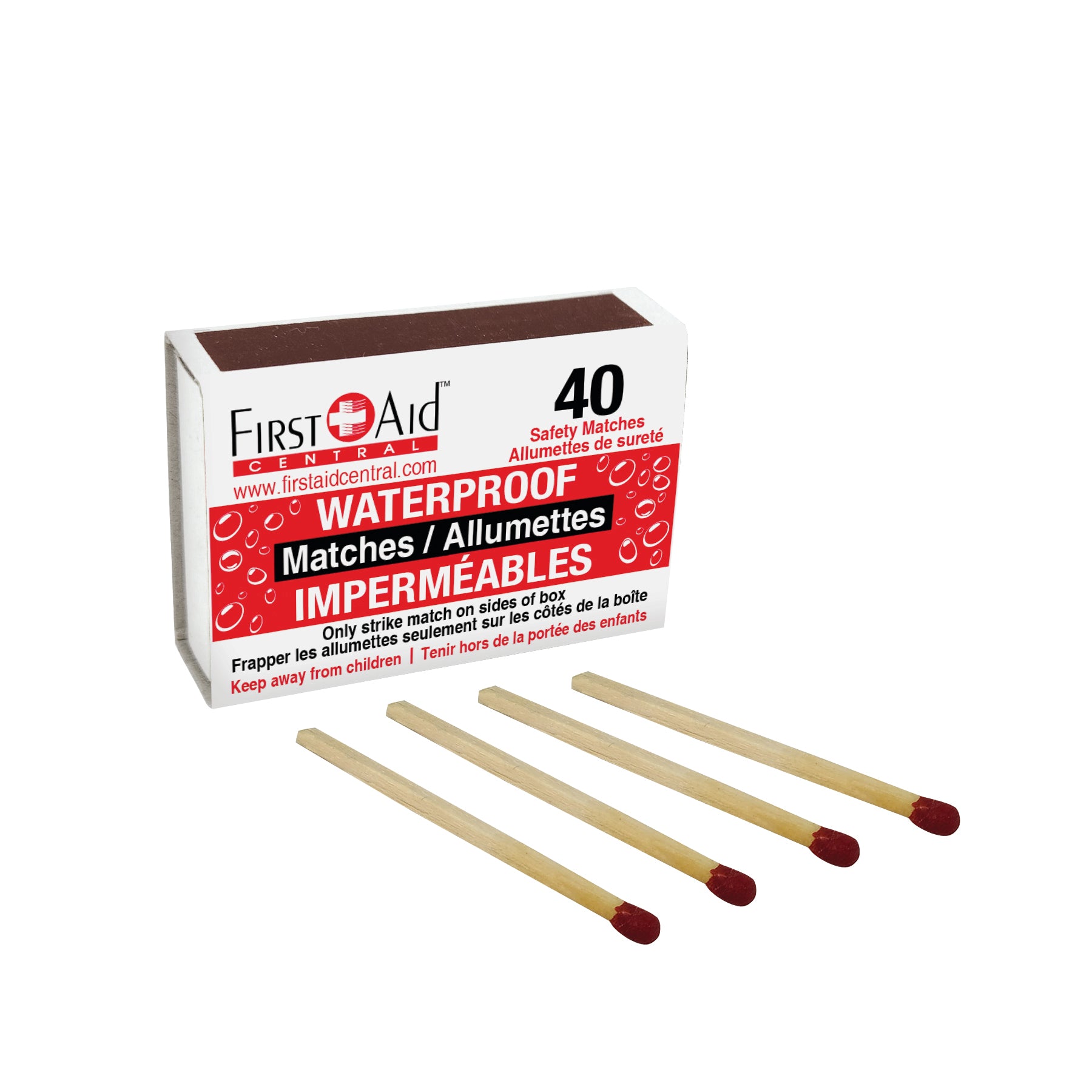 Waterproof Matches (40 Matches per box)