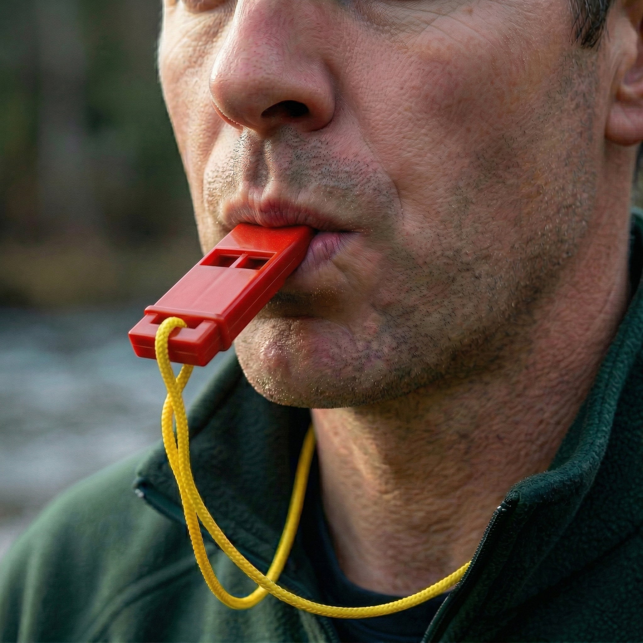 Safety Whistle (pea-less) with lanyard
