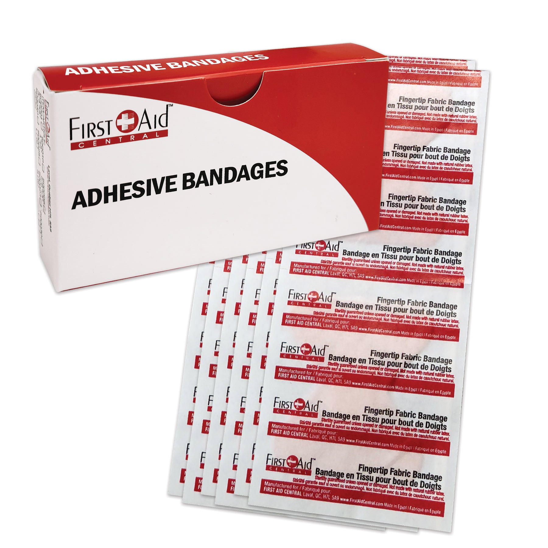 <tc>Bandages adhésifs en tissu pour bout des doigts</tc>