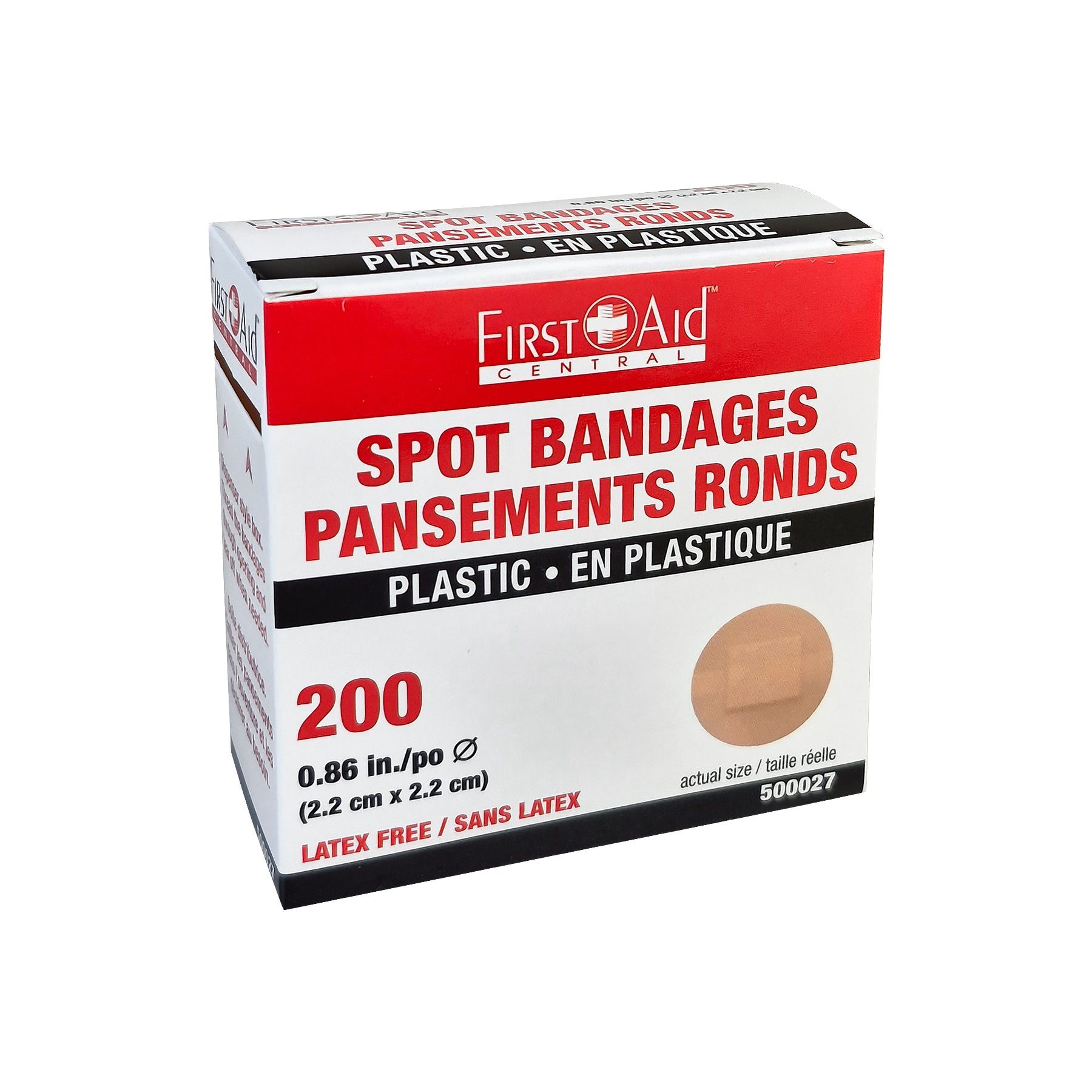 Adhesive Plastic Spot Bandages, Box of 200