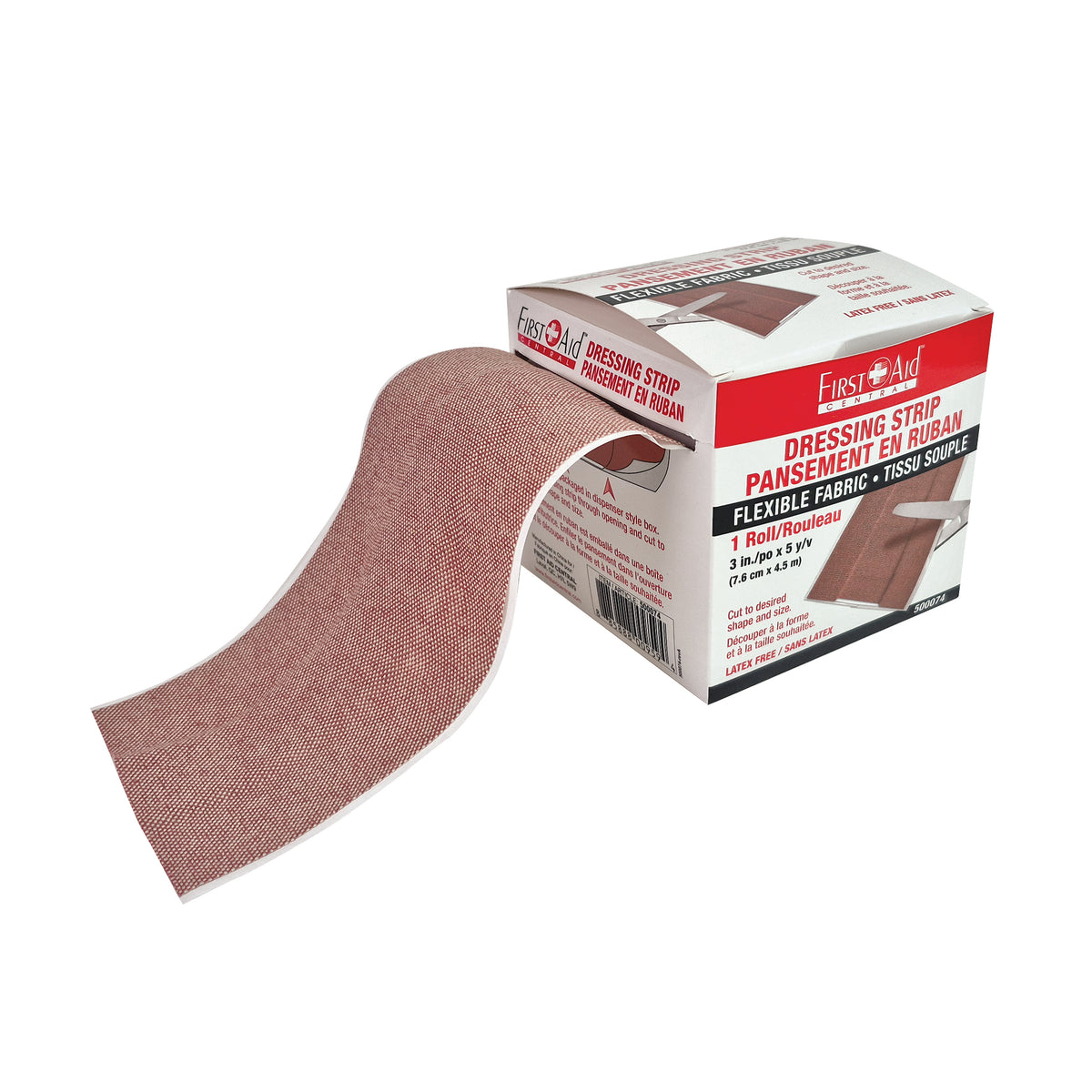 Fabric Dressing Strip, 7.6 cm x 4.6 m (3" x 5 yds), Heavyweight