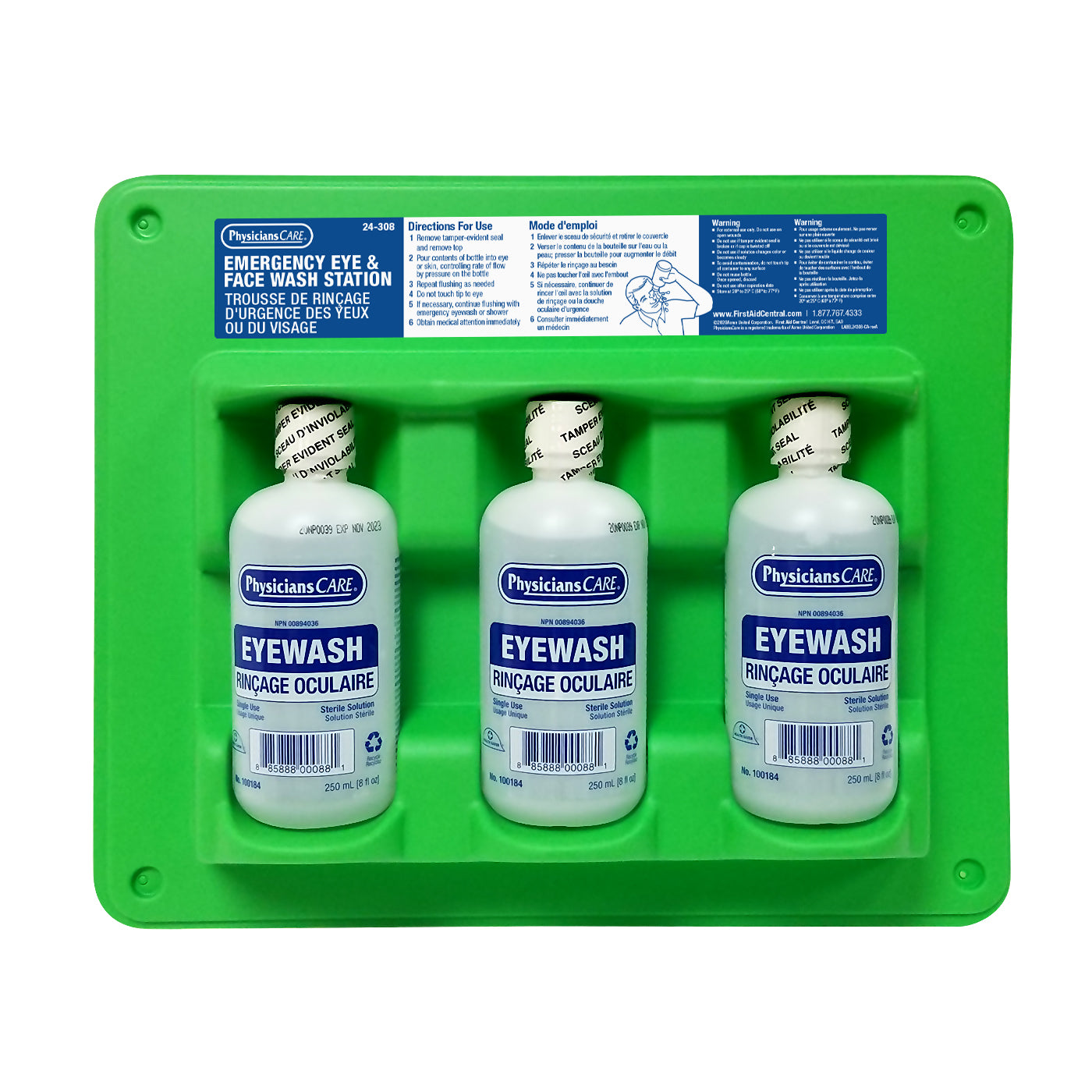 Station de lavage oculaire stérile