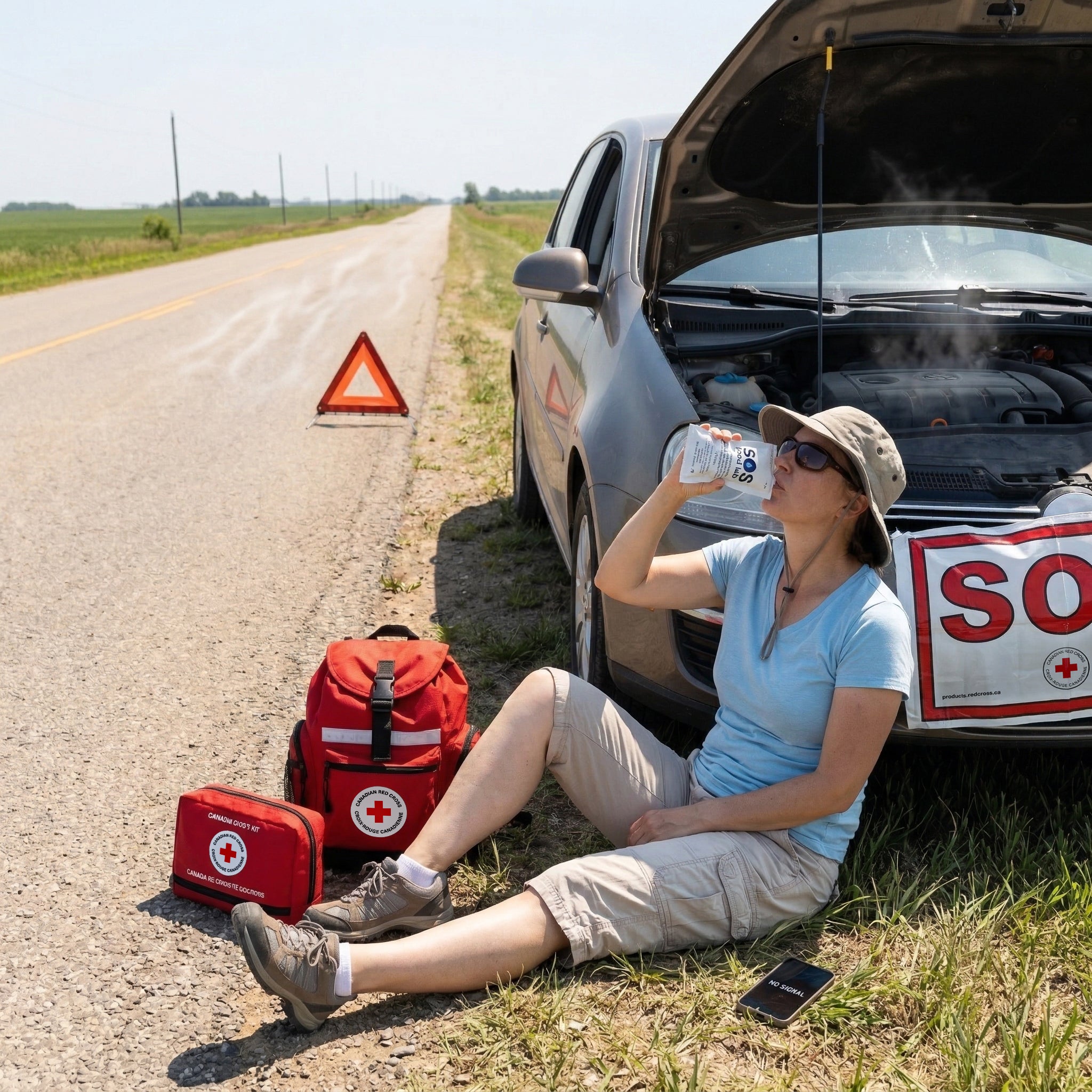 Deluxe Roadside First Aid & Safety Kit