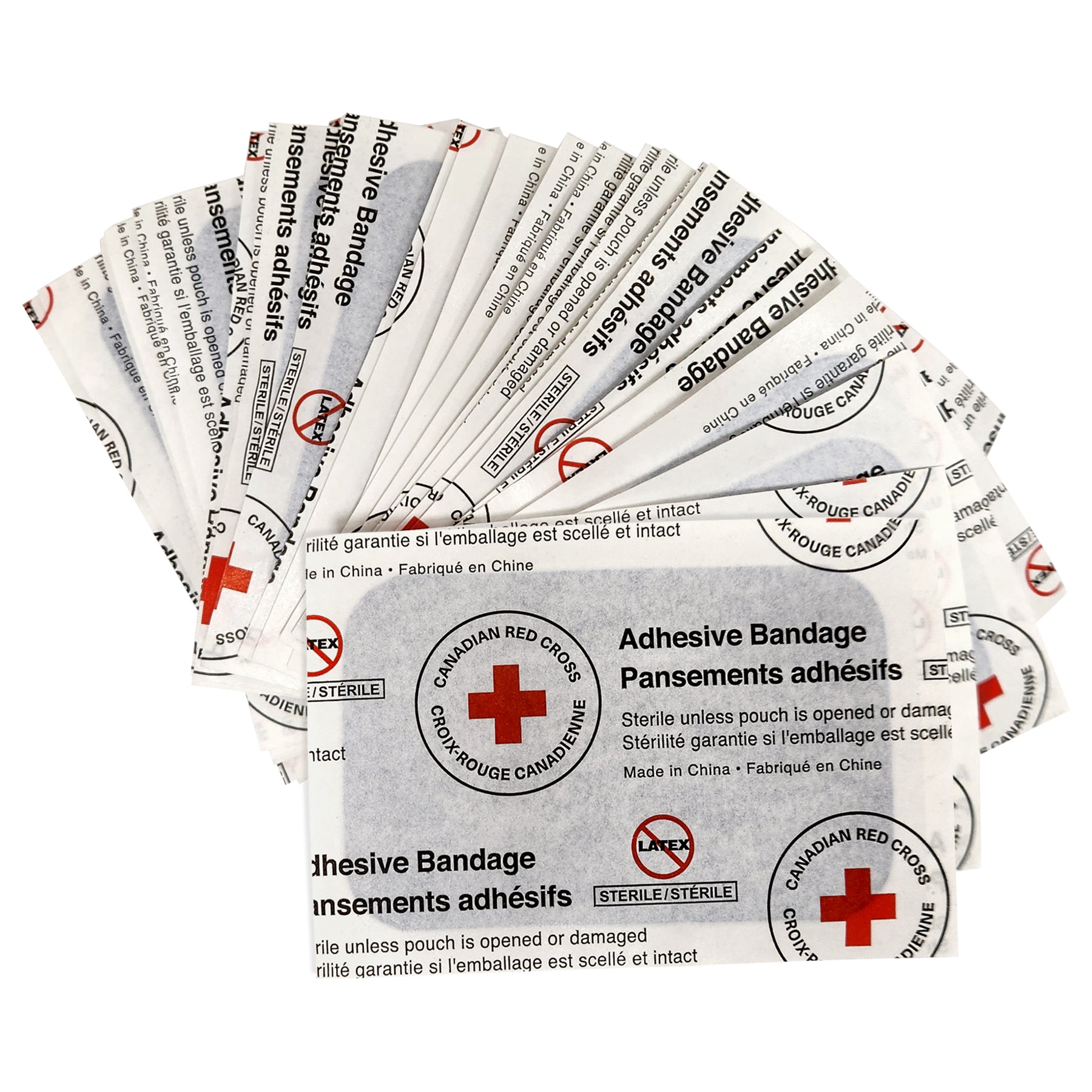 Fabric Bandage - 2" x 3" Patch (Food Grade) - 25/Bag