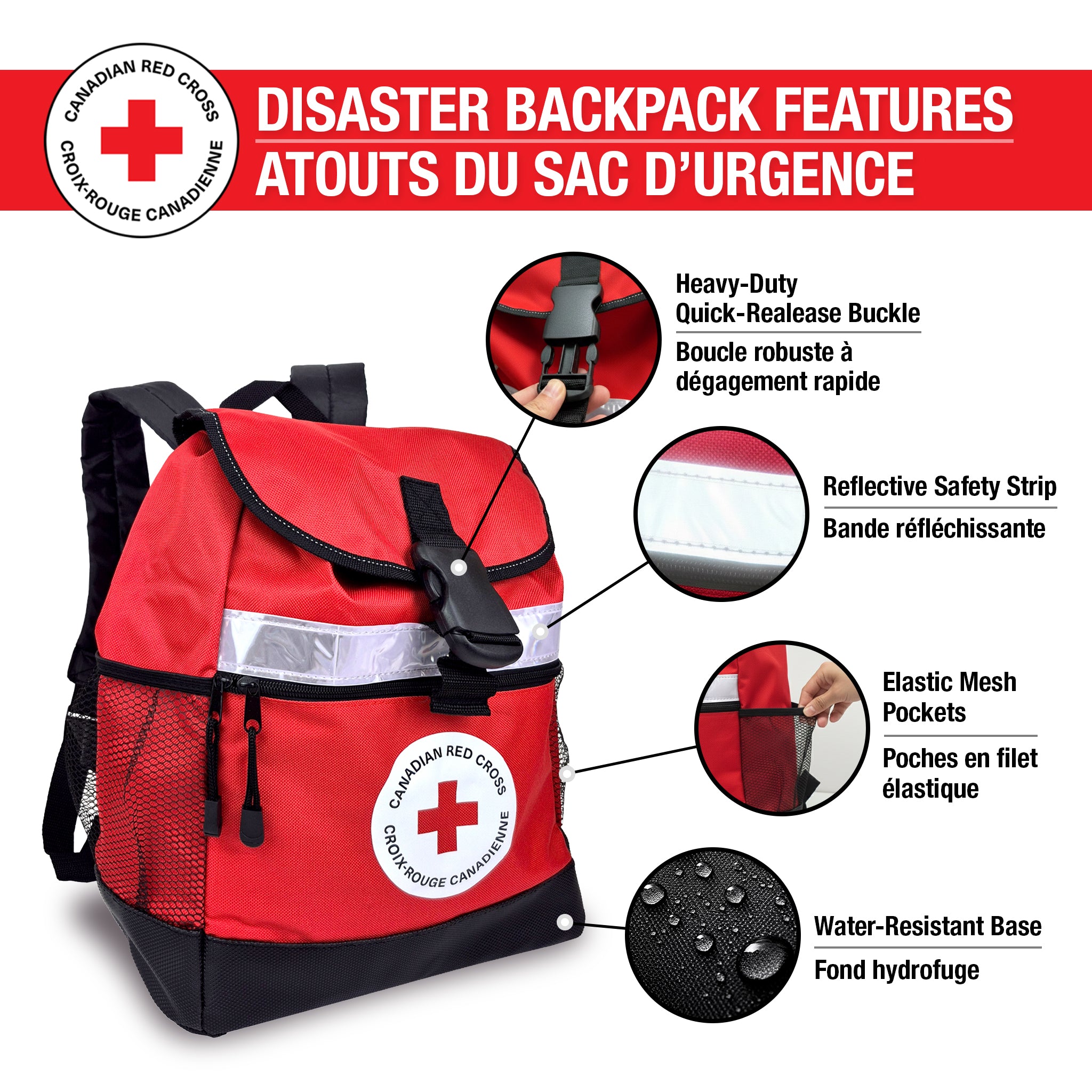 Trousse de préparation aux catastrophes pour 2 personnes – Sac de survie 72 heures