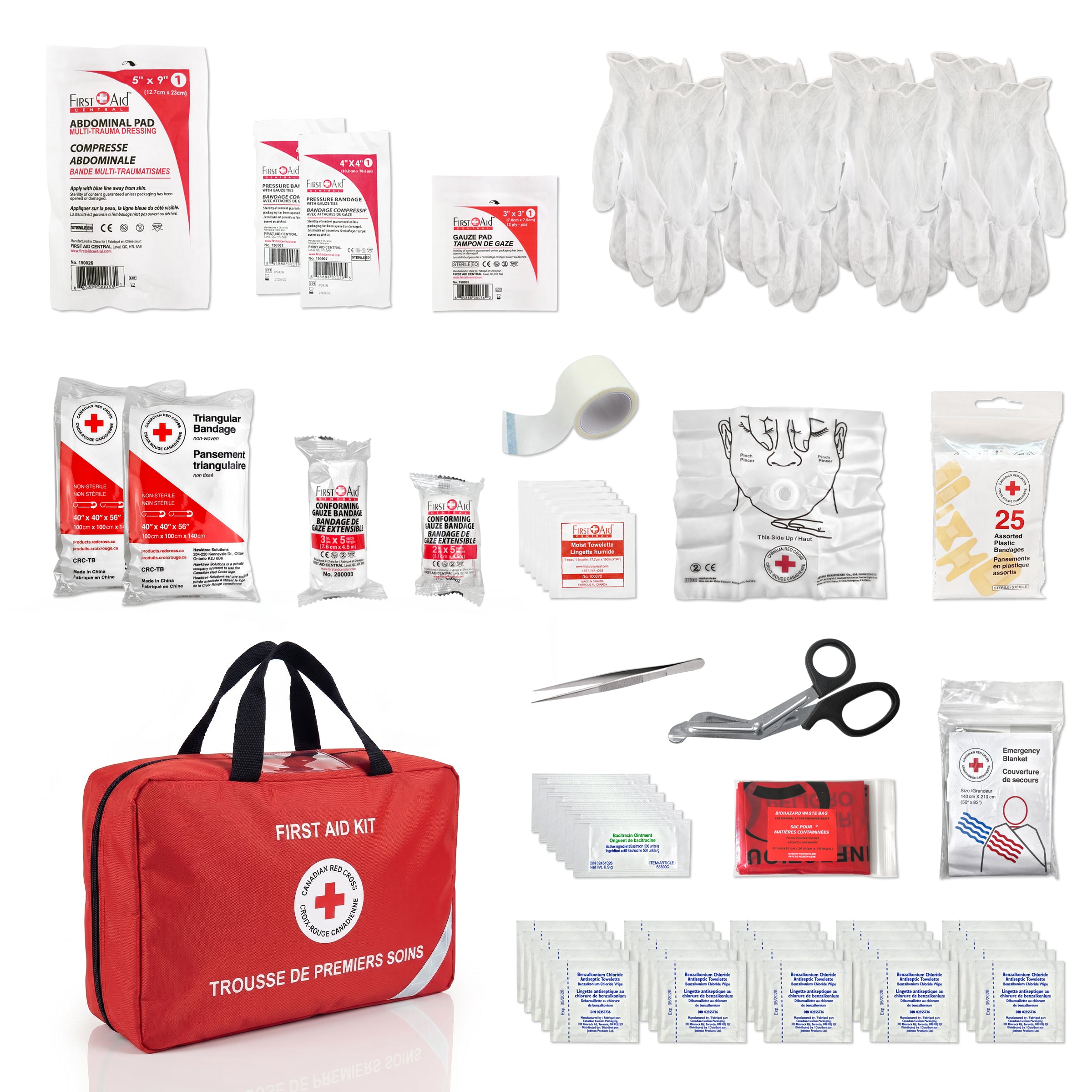 First Aid Kit Type 2 Basic, as per CSA Z1220-17 Standard - Small (2-25 Persons)