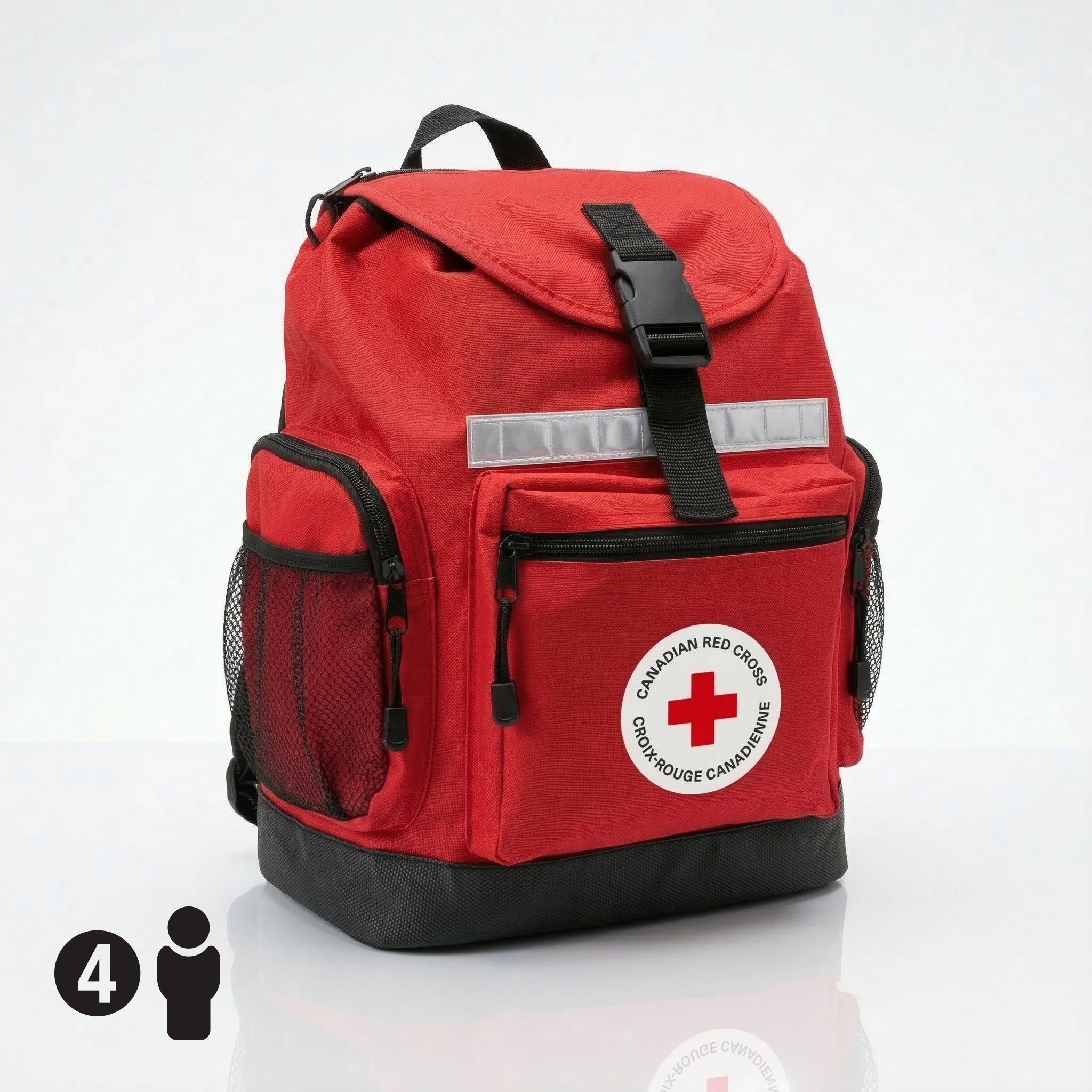 4-Person Deluxe Disaster Preparedness Kit – High-Visibility 72-Hour Survival Bag