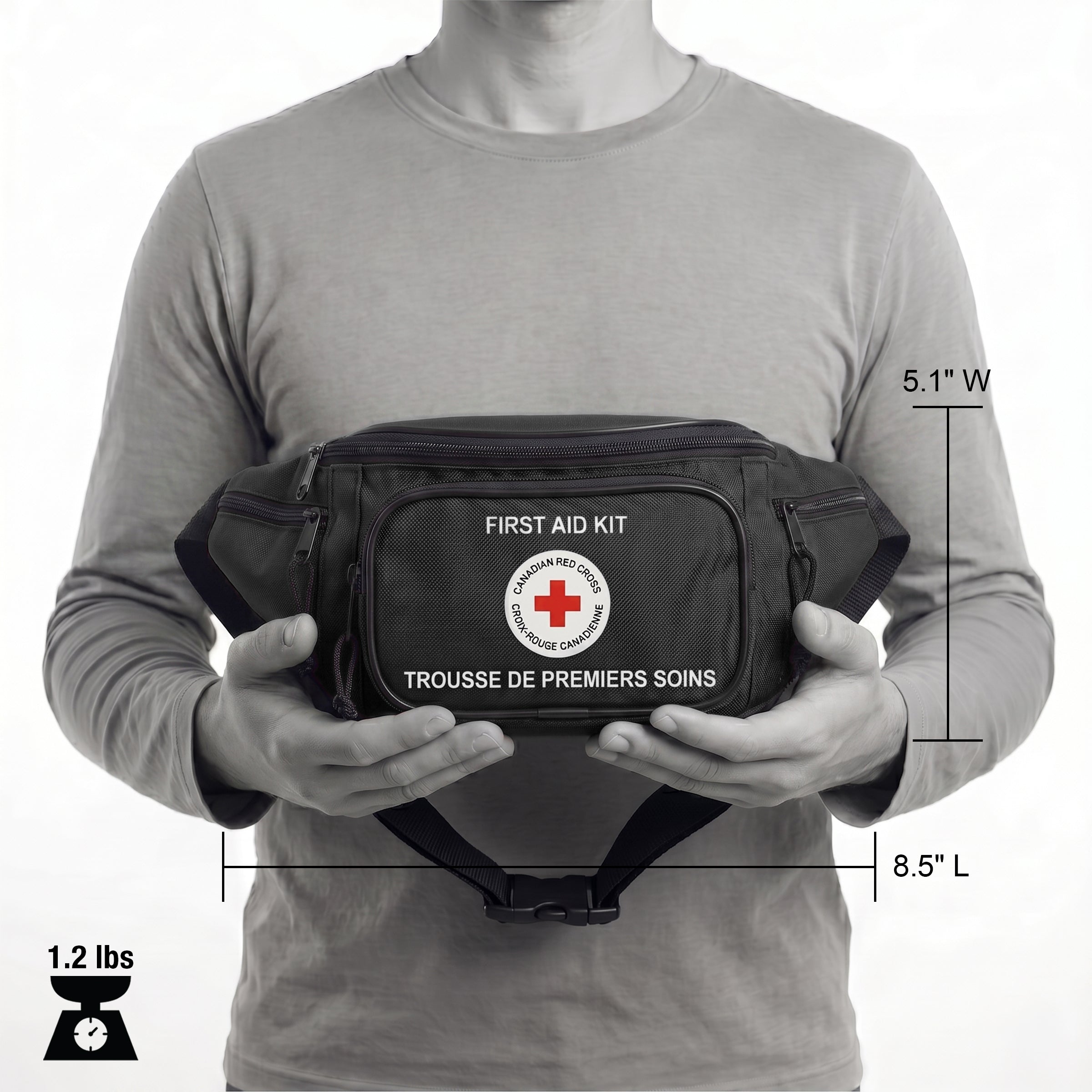 First Aid Kit, Fanny Bag, Black