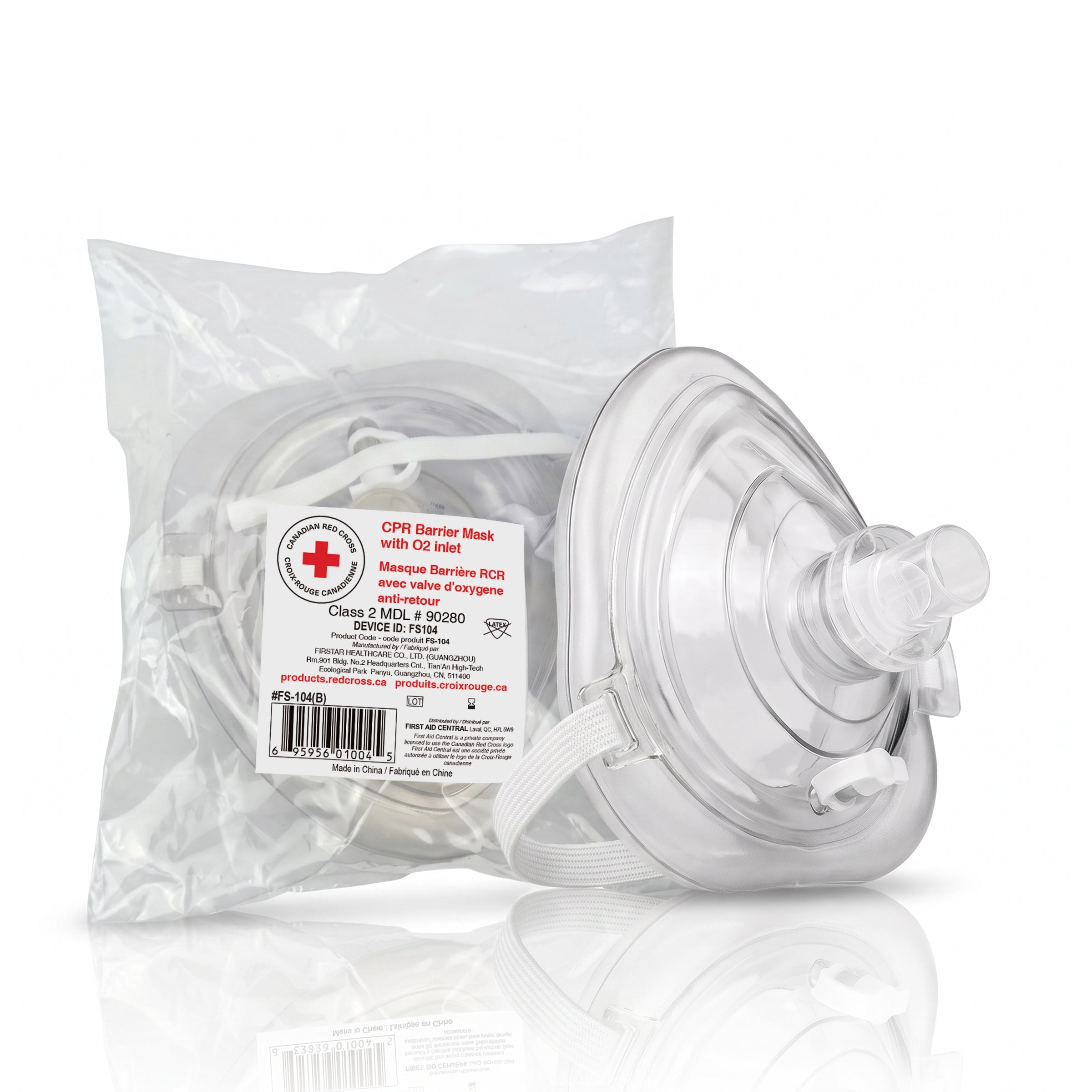 Masque de RCR avec valve unidirectionnelle – Barrière de protection pour adulte