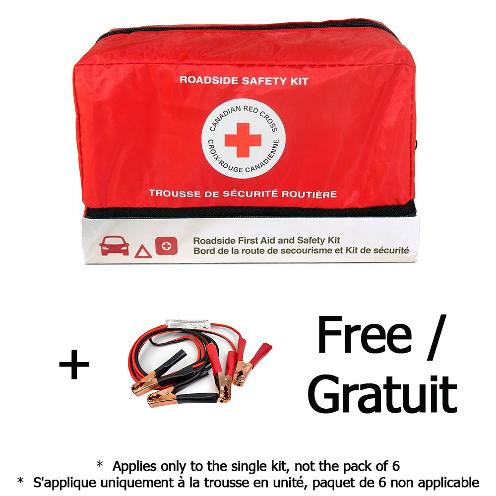 Roadside First Aid & Safety Kit - Single + FREE Booster Cables