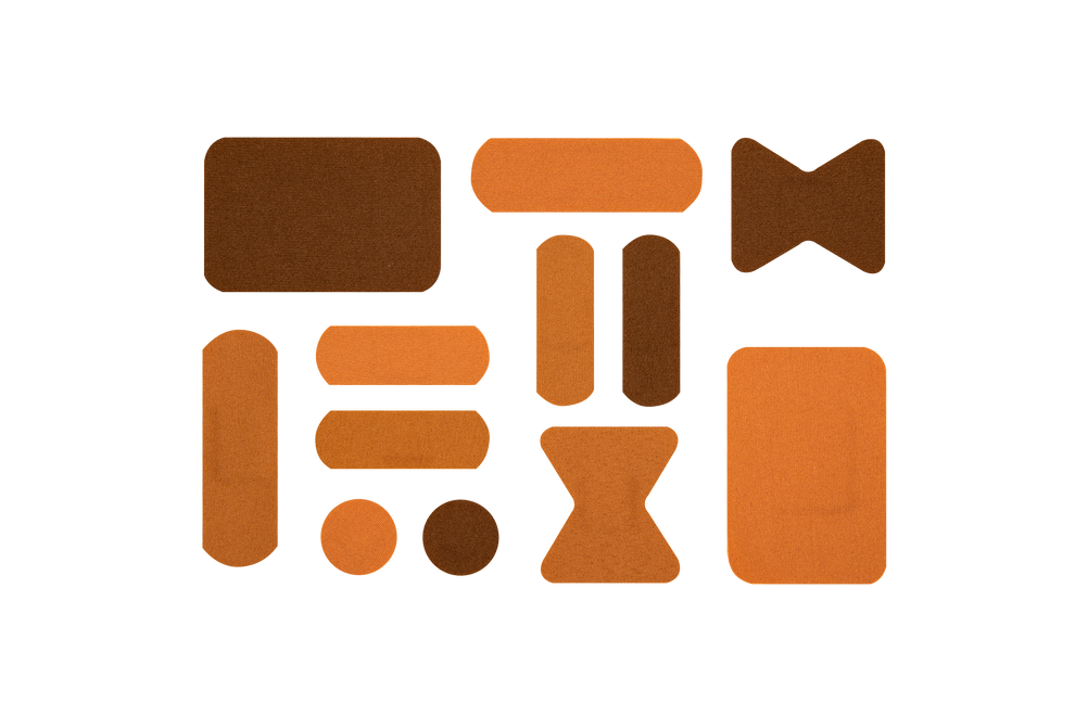 Bandages adhésifs en tissu Heal In Color, formes, couleurs et tailles assorties (paquet de 30)