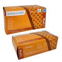 DURACORE, Gants texturés en nitrile orange, sans poudre, 7 mil, boîte de 100