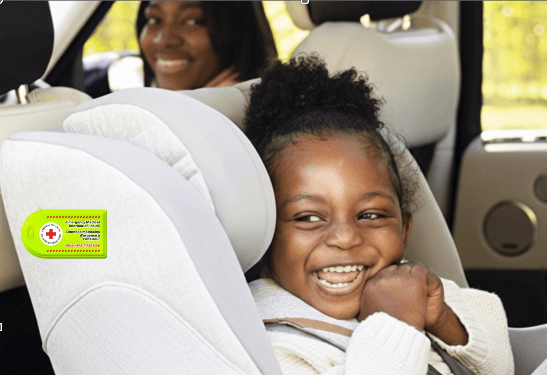 Ensemble d'identification médicale et d'urgence avec étiquette 911 (lot de 2) pour siège auto