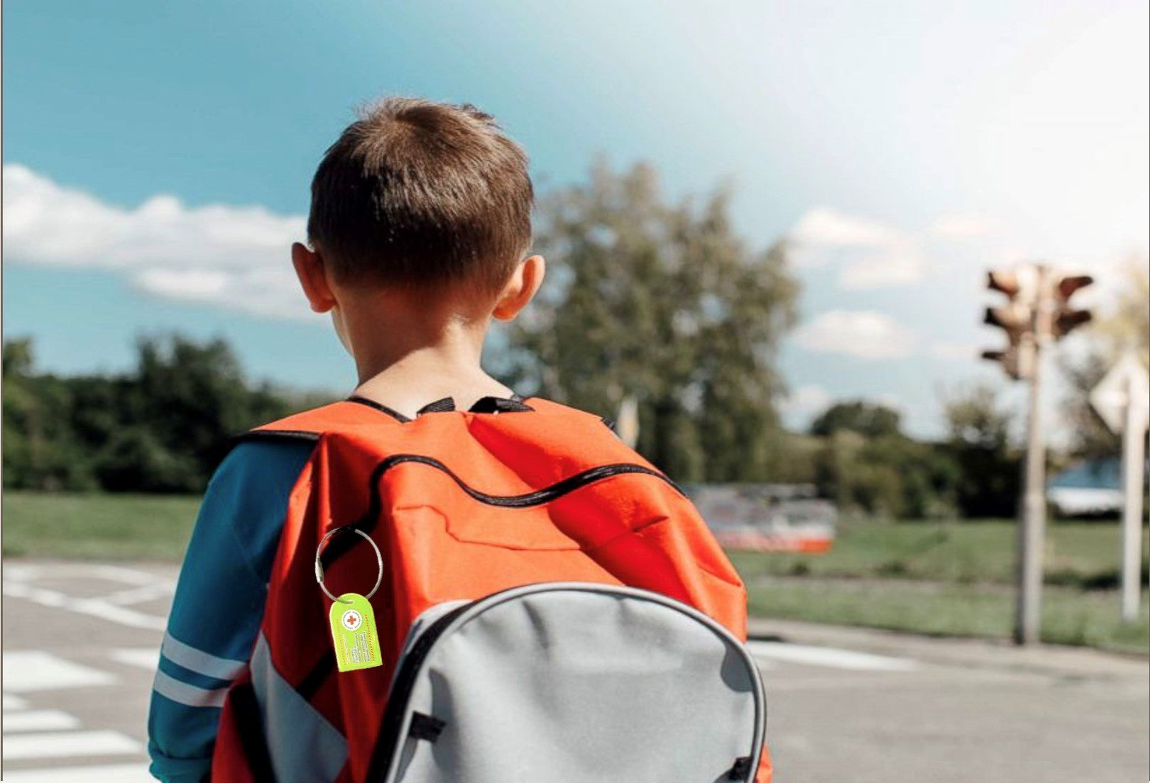 Ensemble d'identification médicale et d'urgence avec étiquette 911 (lot de 2) pour siège auto