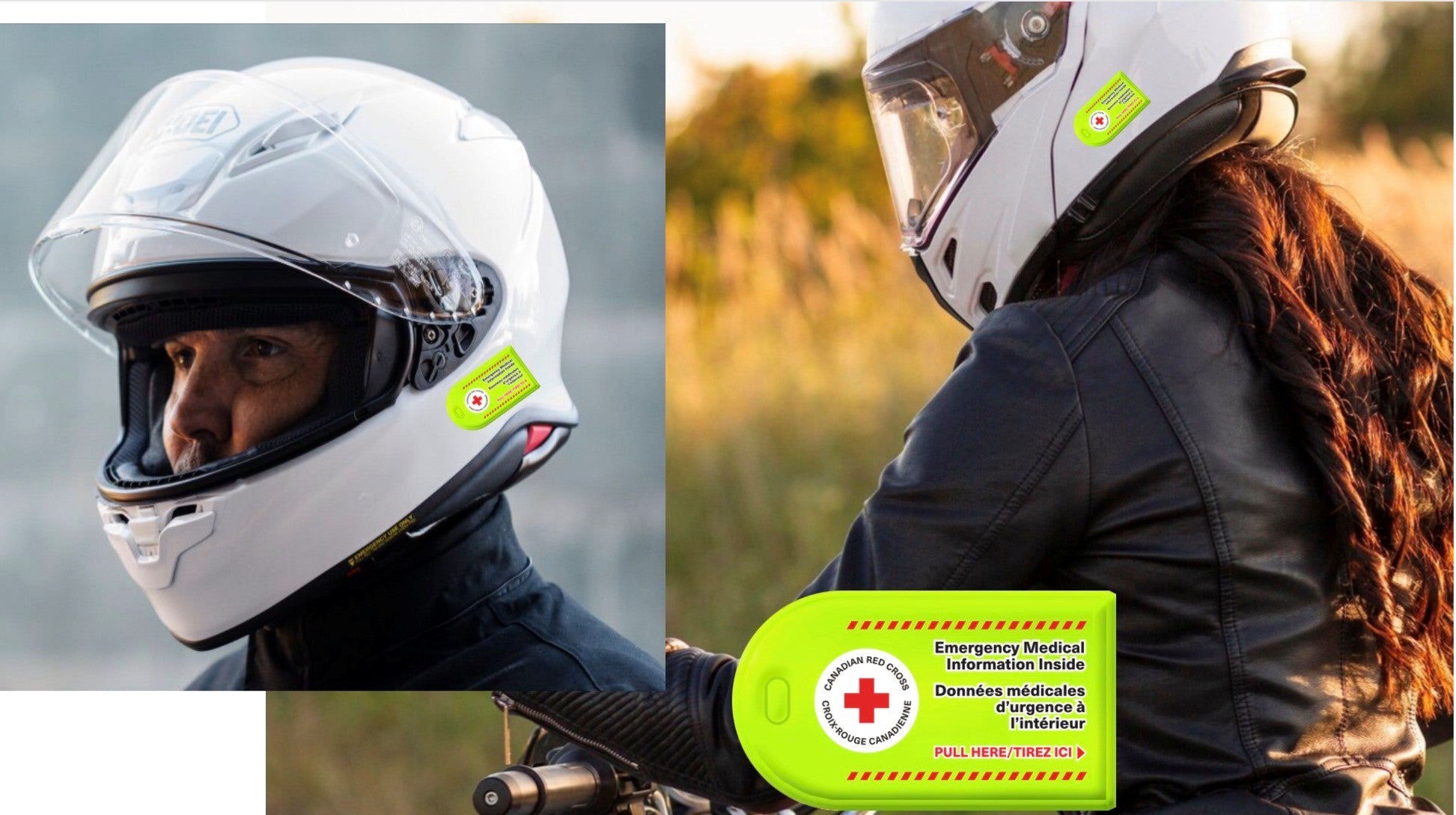 Ensemble d'identification médicale et d'urgence avec étiquette 911 (lot de 2) pour siège auto