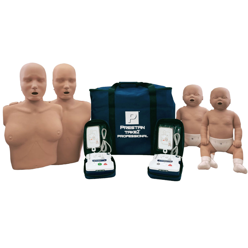 Ensemble de mannequin RCR et défibrillateur PRESTAN Take2
