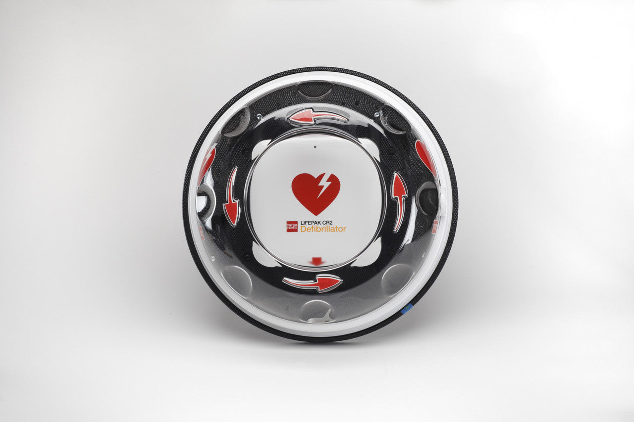 Rotaid™ Solid Plus AED Cabinet, Heated / Alarm, White