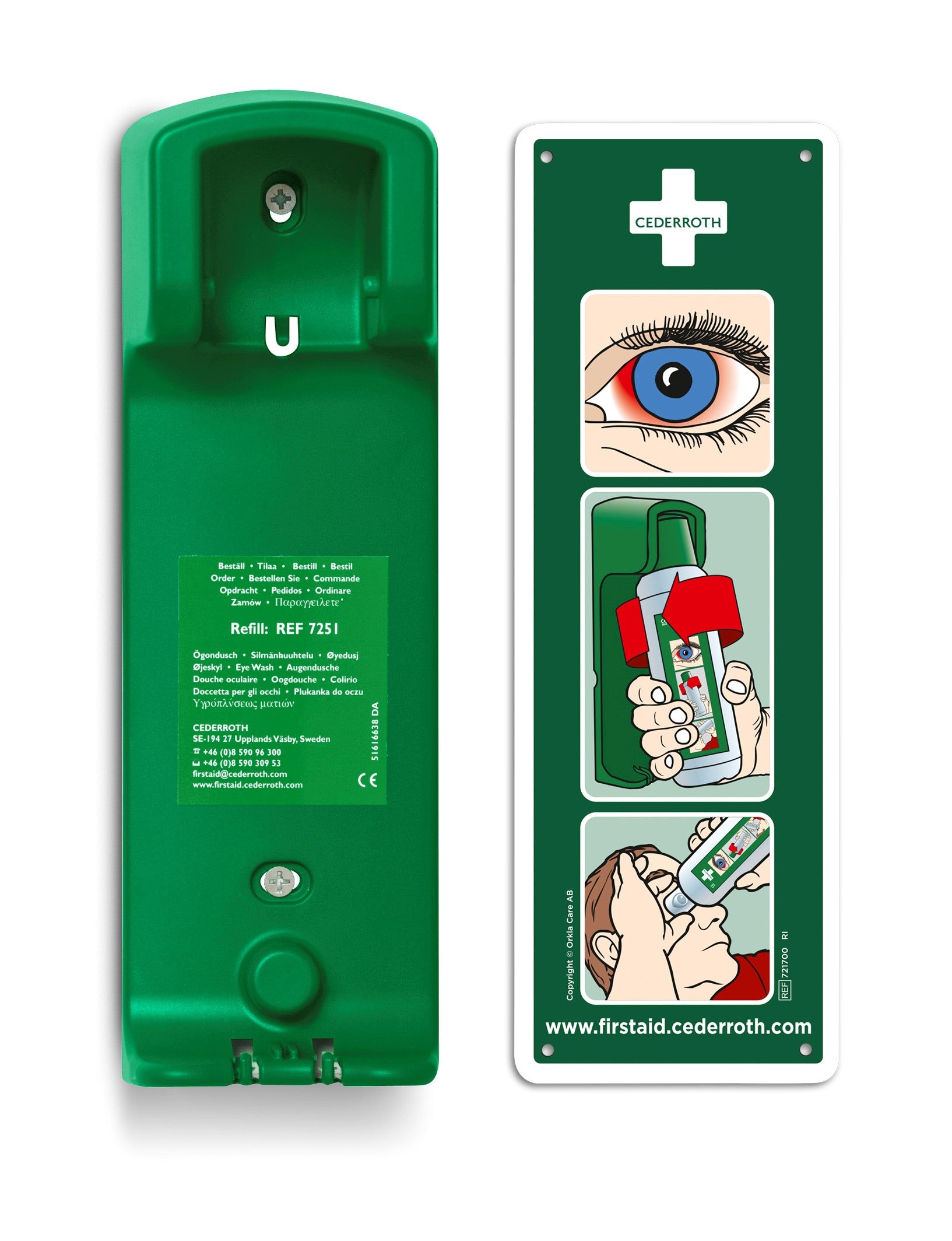 Wall Bracket for Sterile Eye Wash Solution