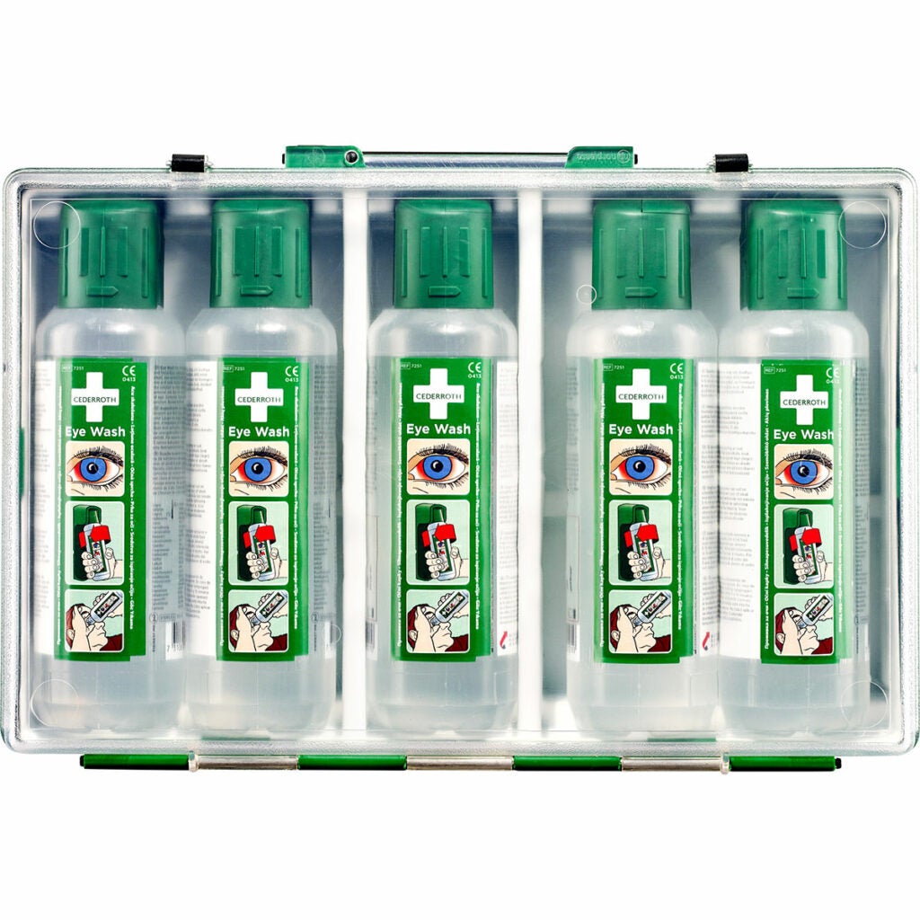 Sterile Eye Wash Solution in Case