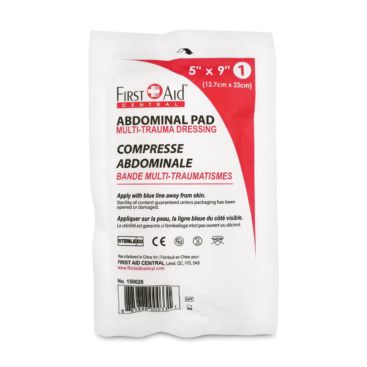 Abdominal/Combine Pad 5" x 9" - Sterile (1)