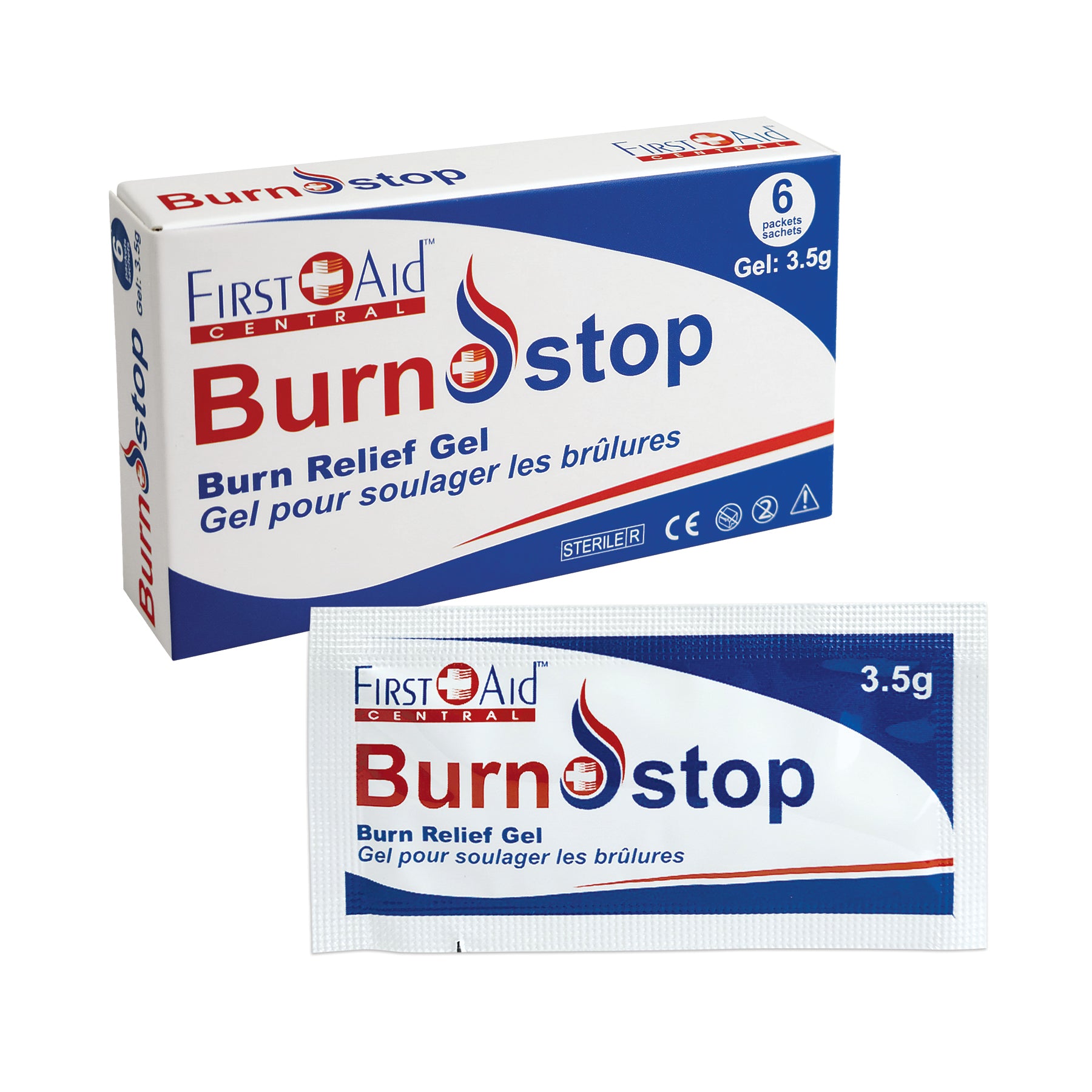Burn Stop Gel Packet 3.5g (1/8 oz) 6 Pack