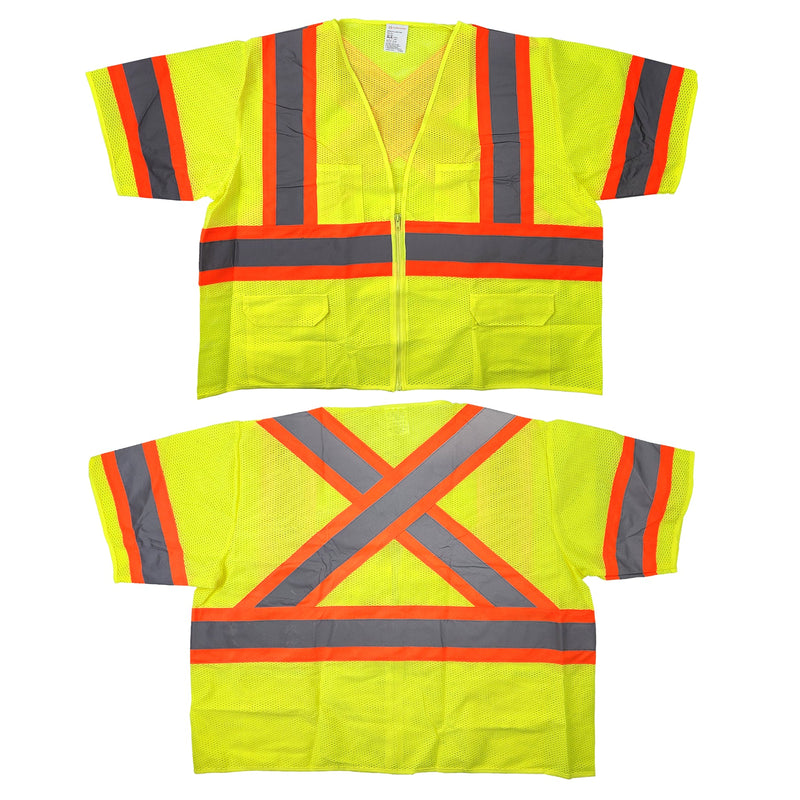 Gilet de sécurité solide haute visibilité - Jaune - Très Grand