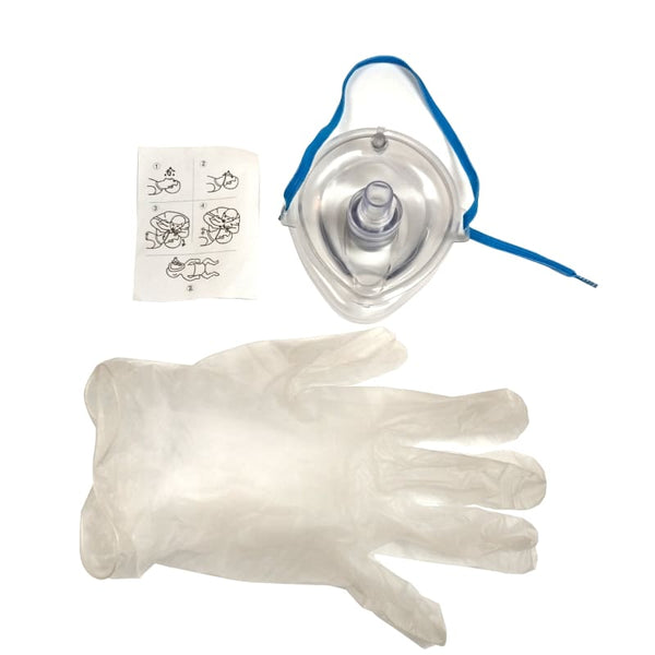 Masque De Réanimation RCR Avec O2 - Poches 200 - Avec Gants - Étui Rigide ASA Techmed - Neuf