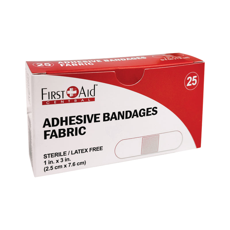 Adhesive Fabric Bandages - 1" x 3" - Box of 25