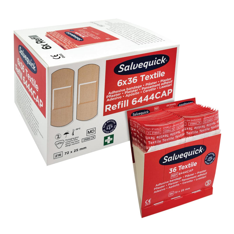 Recharges de bandages en tissu Salvequick - 6 x 36
