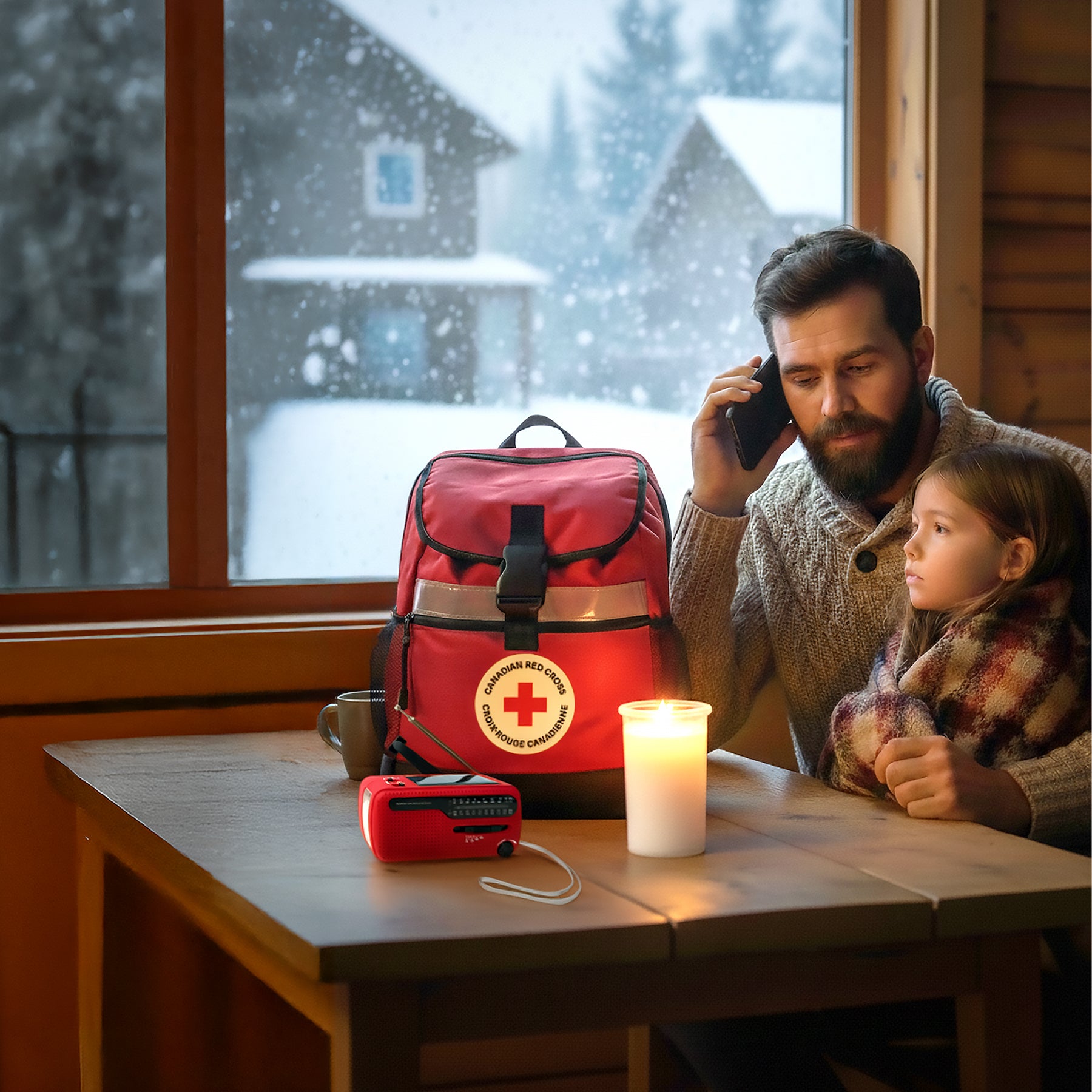 2-Person Deluxe Disaster Preparedness Kit – High-Visibility 72-Hour Survival Bag