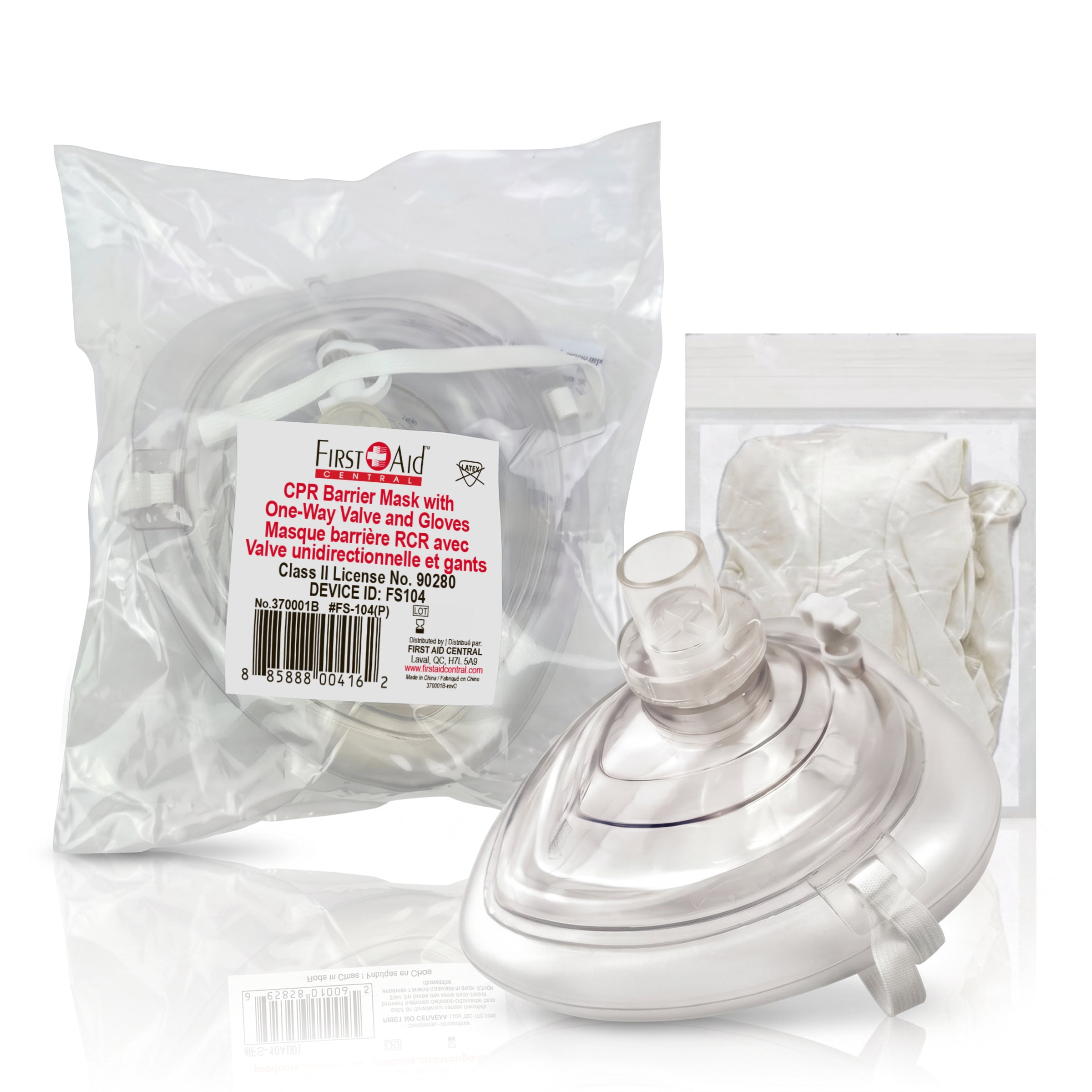 CPR Pocket Mask in Poly Bag W/Gloves