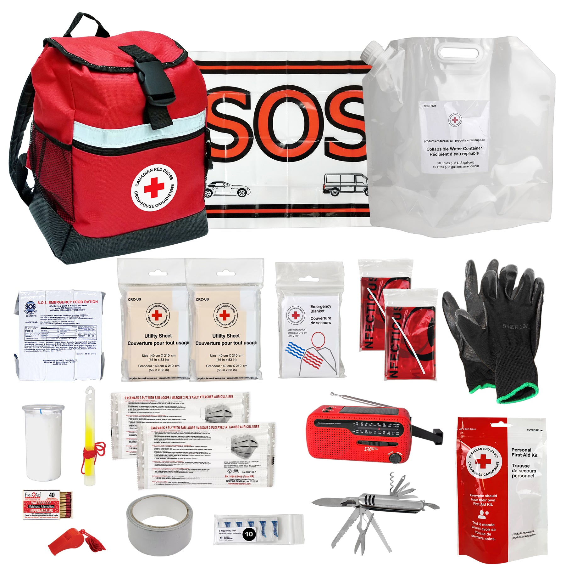 Trousse d'Urgence de base pour 1 personne