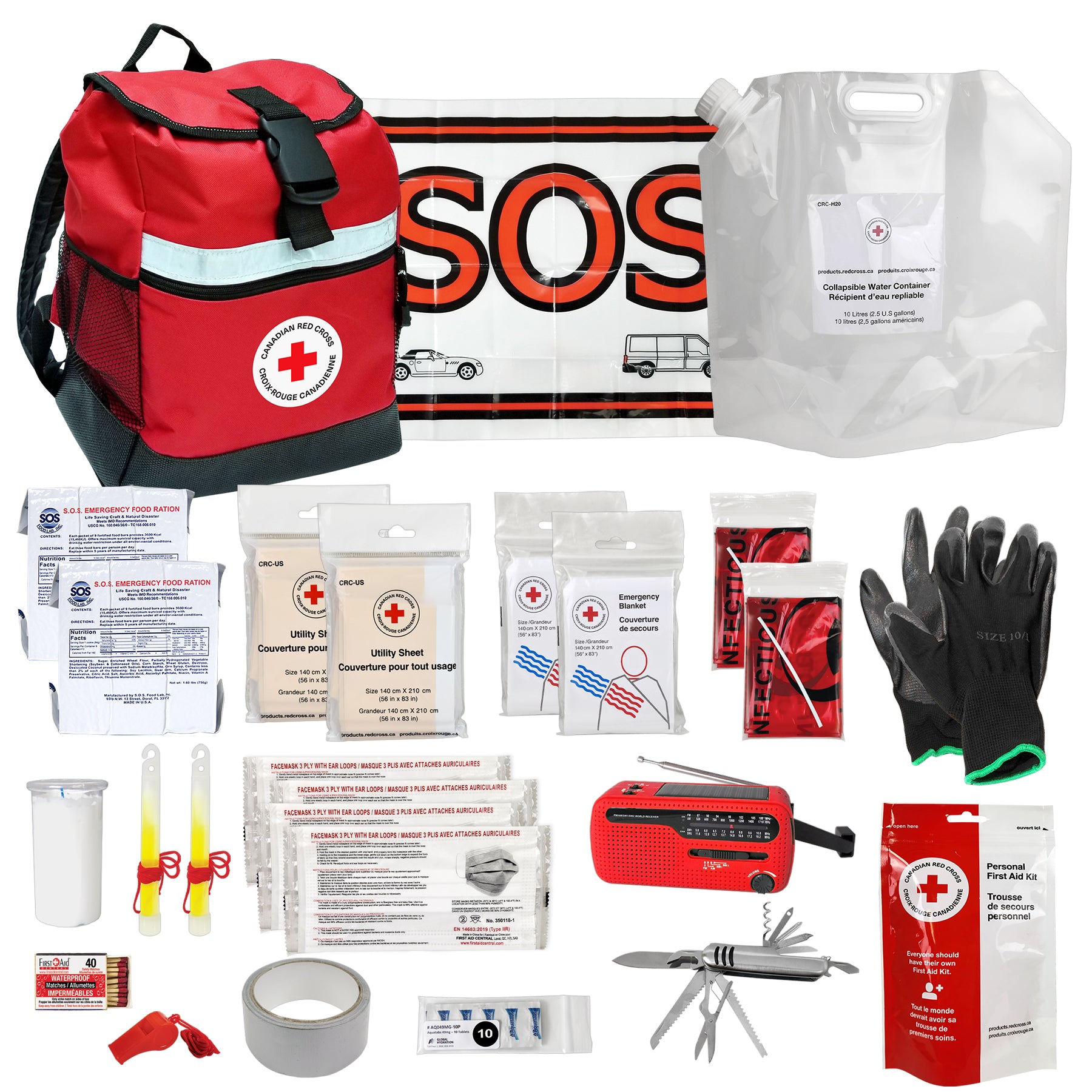 Trousse d'Urgence de Base pour 2 personnes