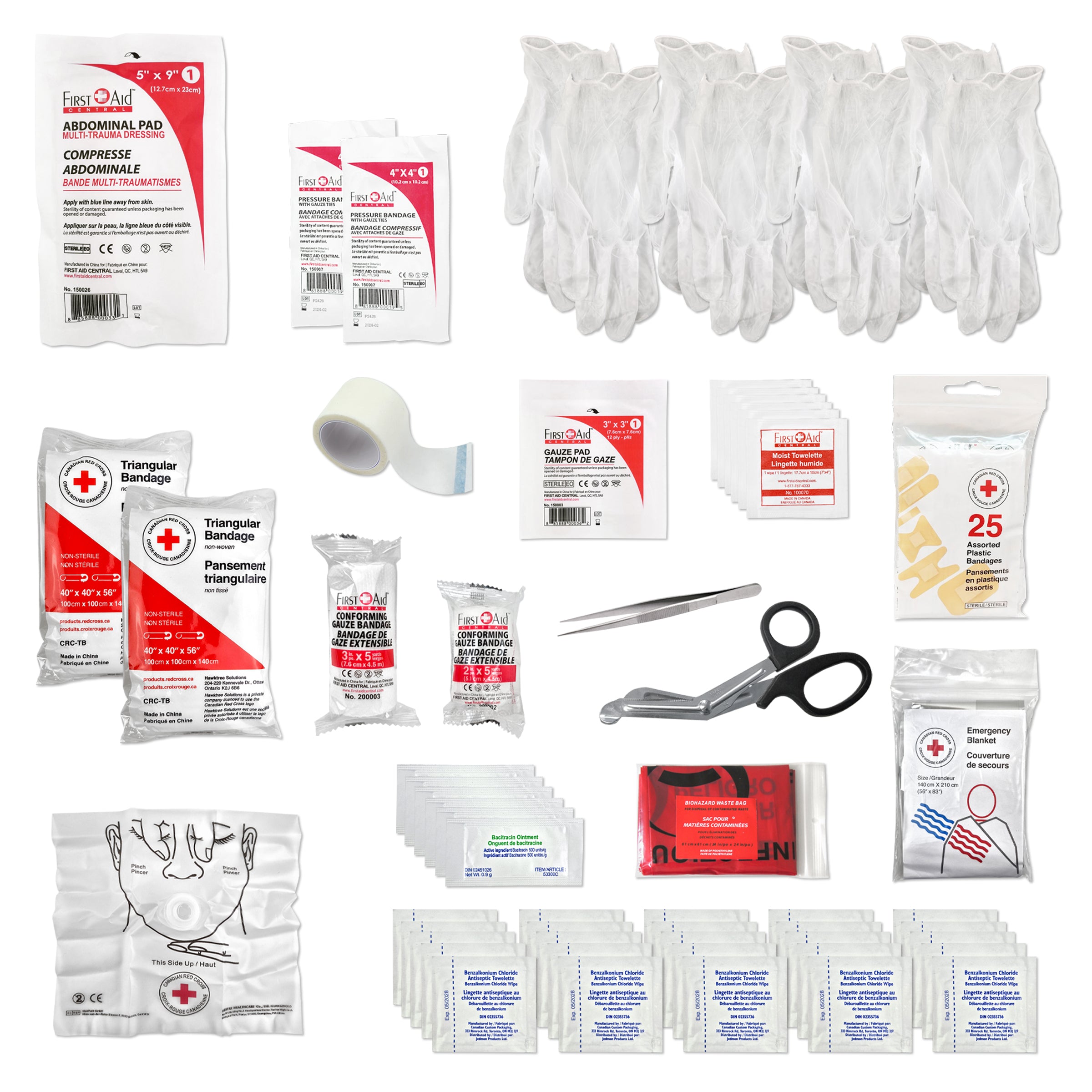First Aid Kit Type 2 Basic, as per CSA Z1220-17 Standard - Small (2-25 Persons)