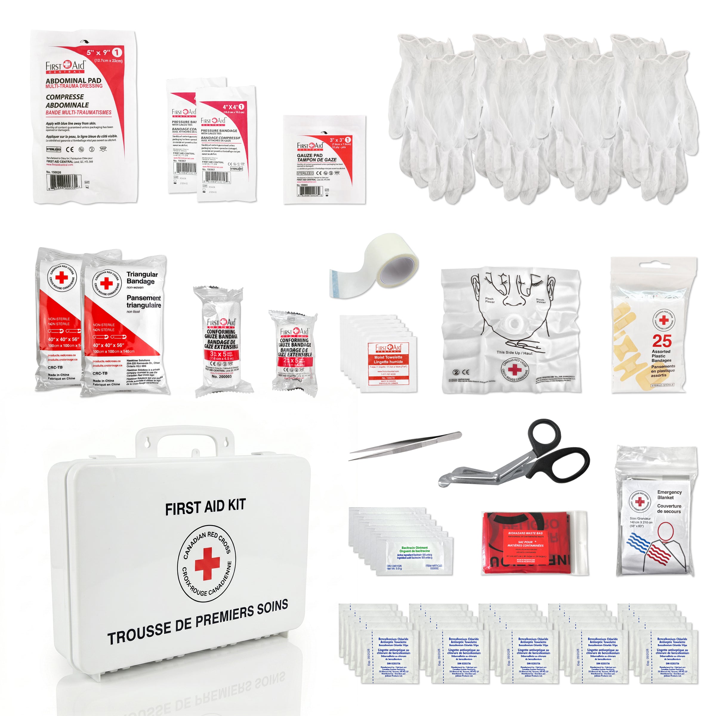 First Aid Kit Type 2 Basic, as per CSA Z1220-17 Standard - Small (2-25 Persons)