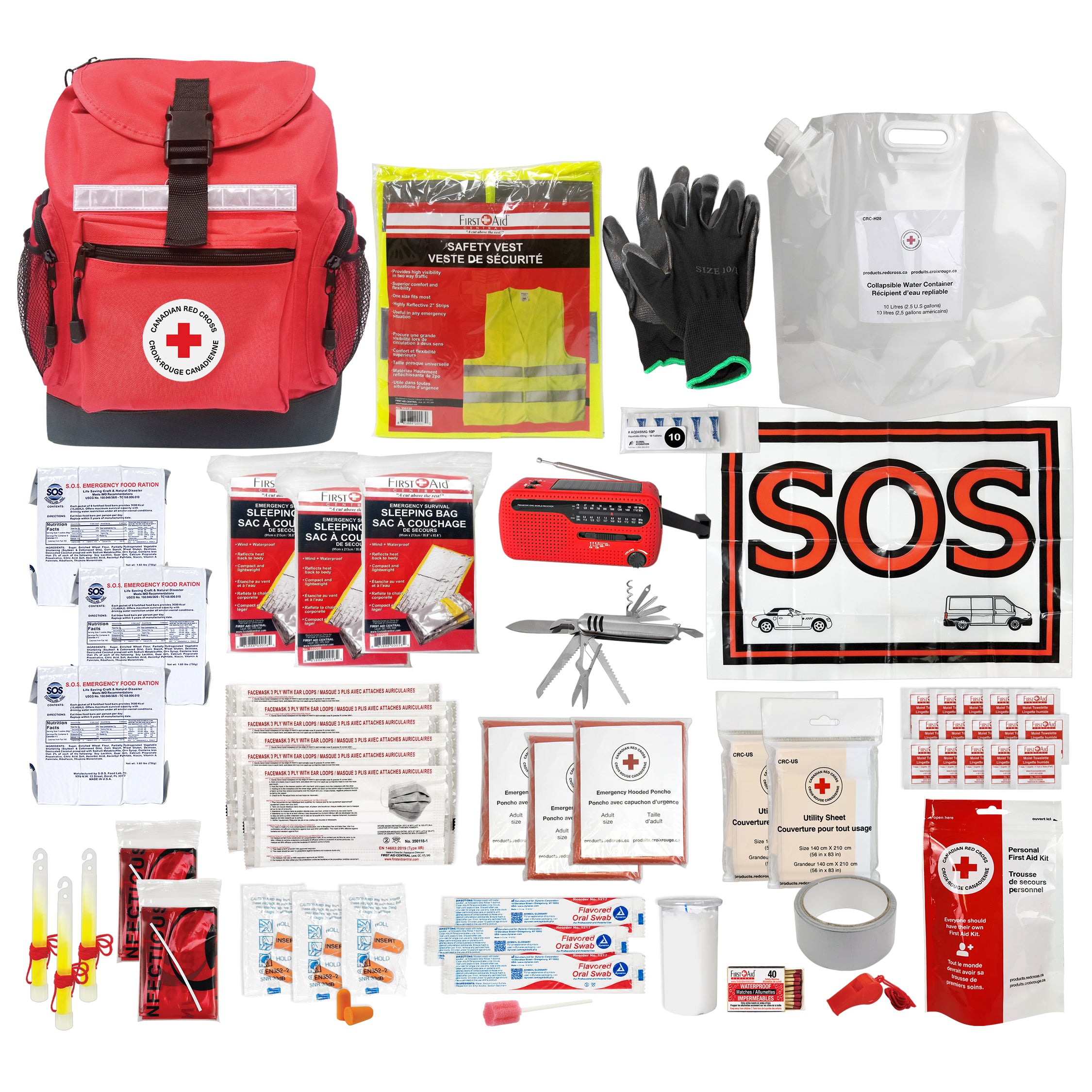 Disaster Management Kit Example 3 Person Deluxe Disaster Preparedness kit