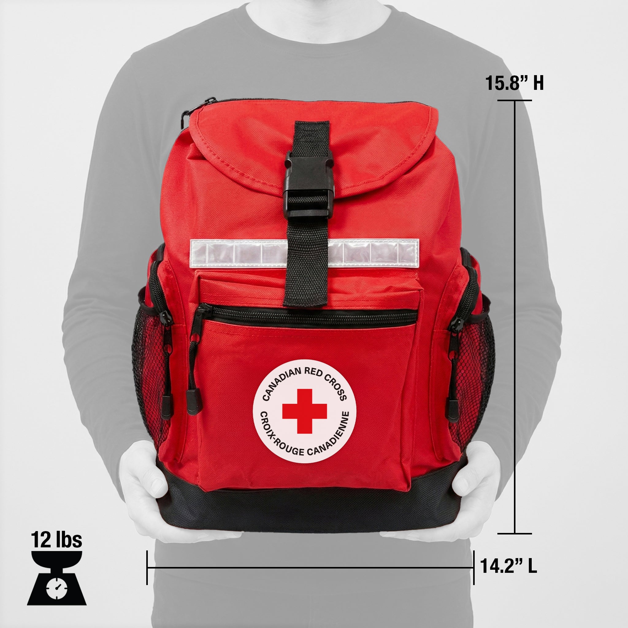 3-Person Deluxe Disaster Preparedness Kit – High-Visibility 72-Hour Survival Bag