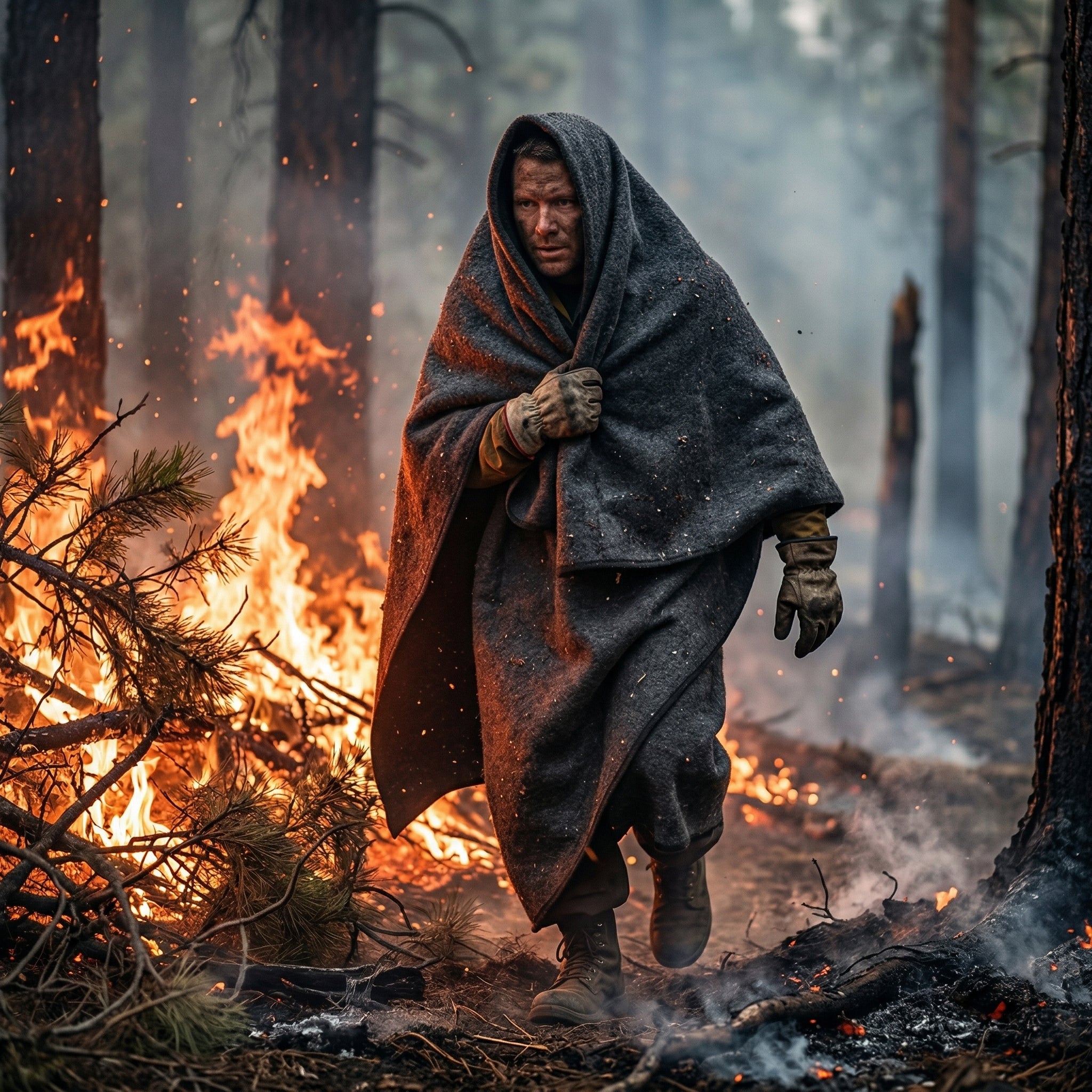 Flame Retardant Wool Blanket (80% wool) 62" x 84"