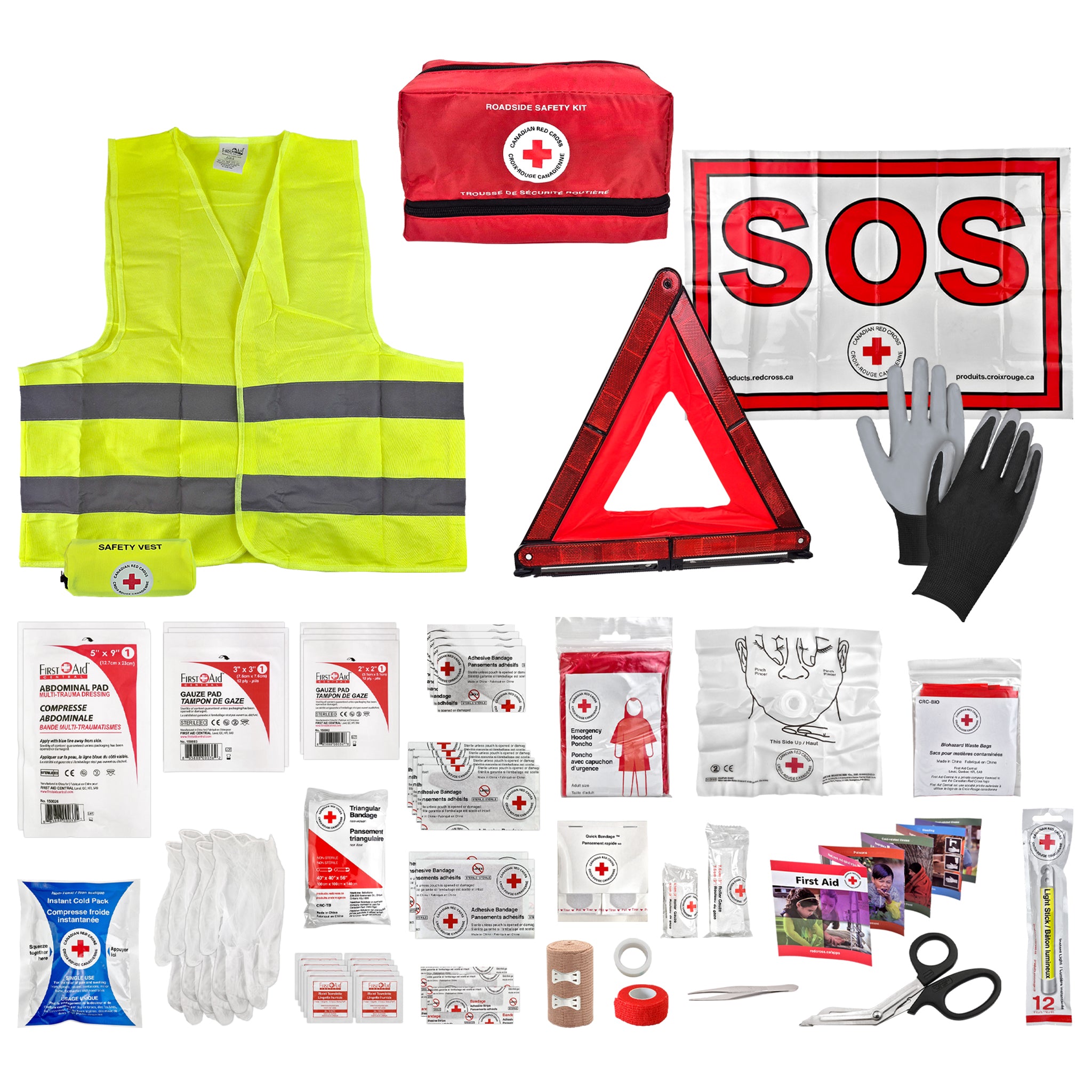Deluxe Roadside First Aid & Safety Kit