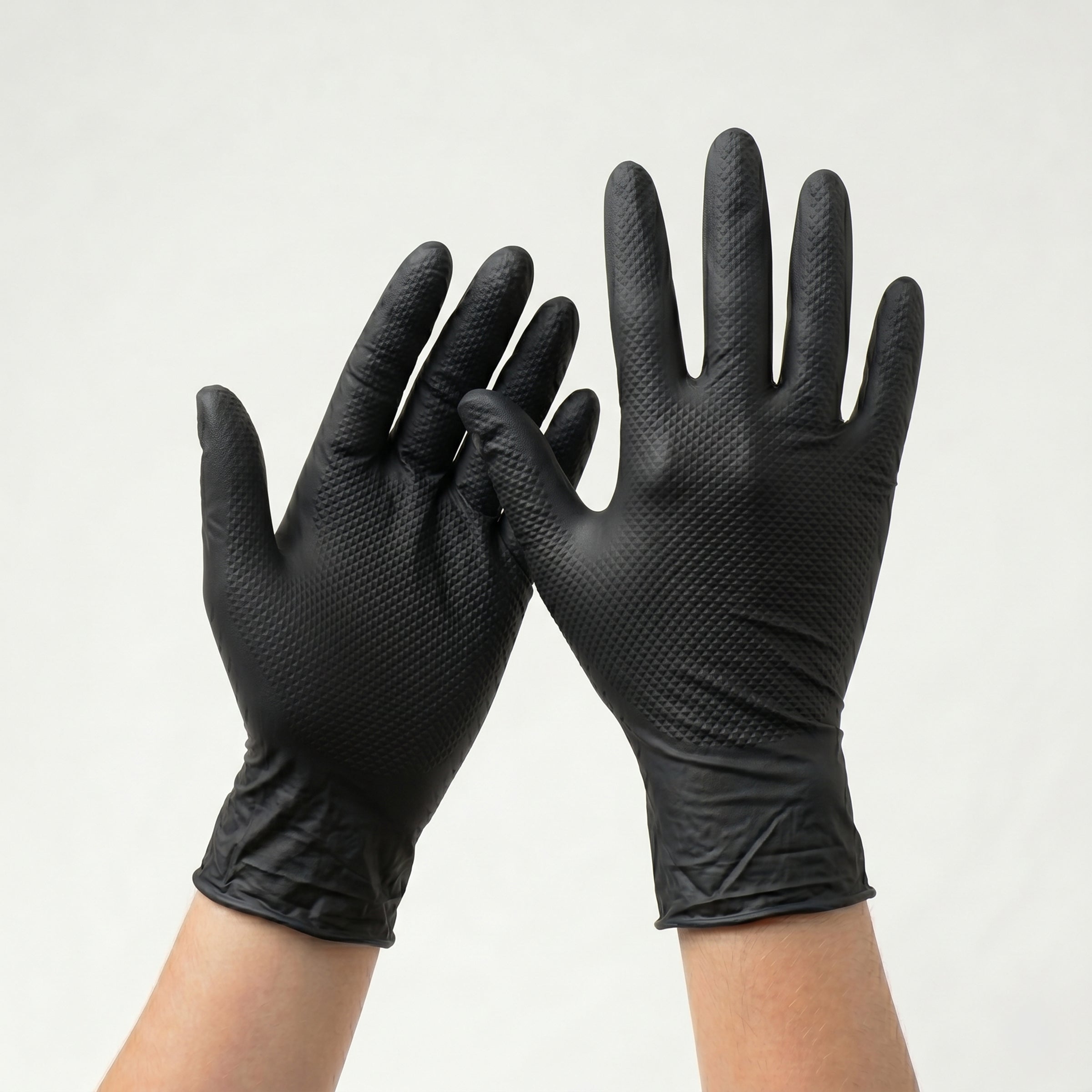 Gants en nitrile noir Duracore - Texture diamant - 6 mil - Sans poudre