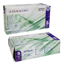 DURACORE, Blue Nitrile Medical Examination Gloves, 3 mil, Box of 100