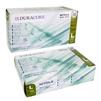 DURACORE, Blue Nitrile Medical Examination Gloves, 3 mil, Box of 100