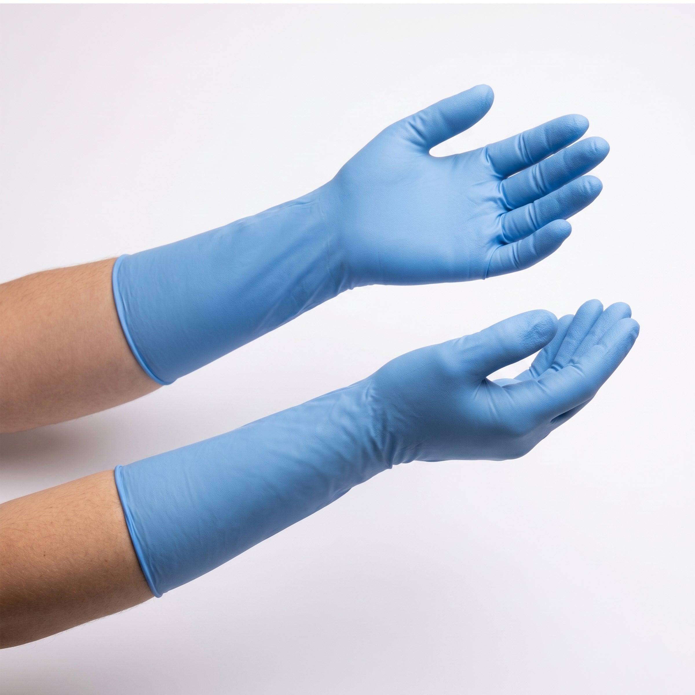 Duracore LONG CUFF Nitrile exam gloves - 8 mil - Powder Free