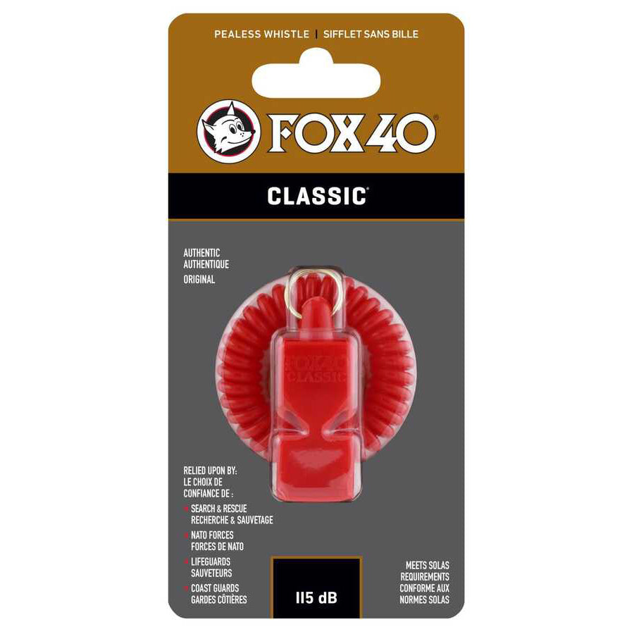 Fox 40 Classic Safety Whistle,  Red