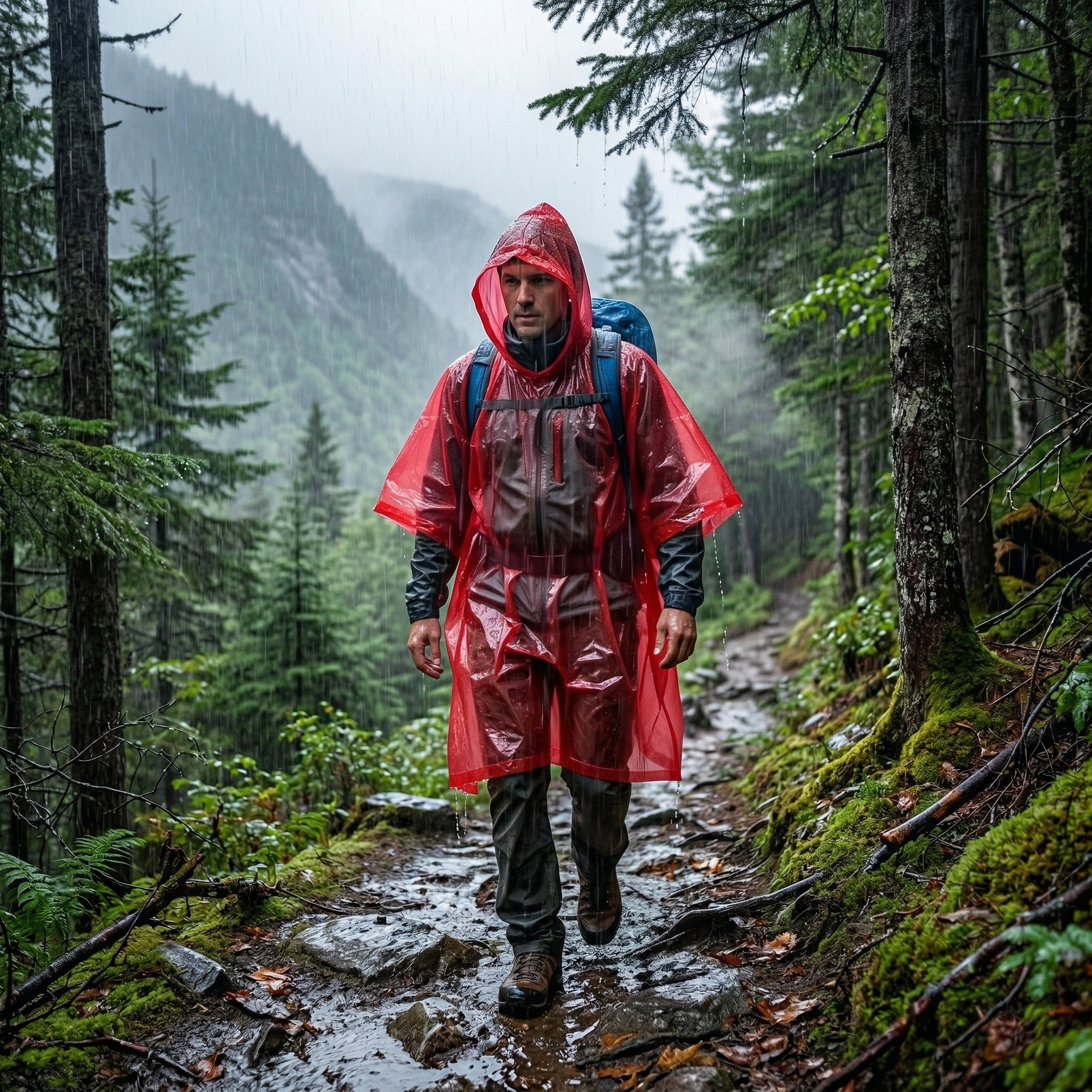 Canadian Red Cross Emergency Rain Poncho – Lightweight & Reusable