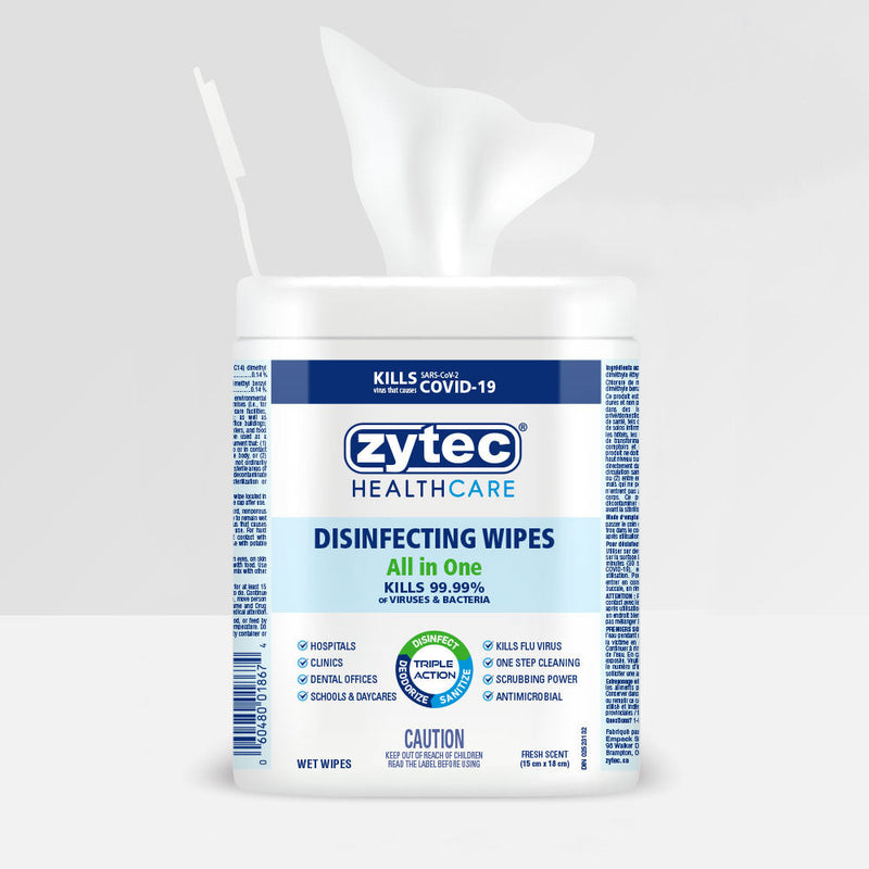 Lingettes désinfectantes tout-en-un Zytec Healthcare - 180 lingettes