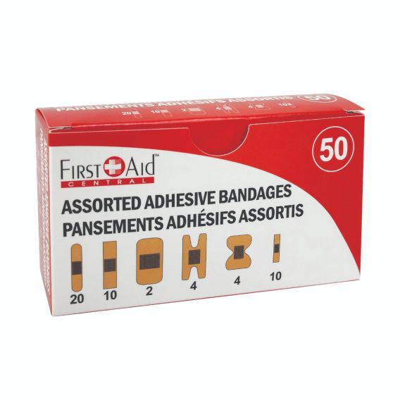 Assorted Adhesive Bandages - Box of 50